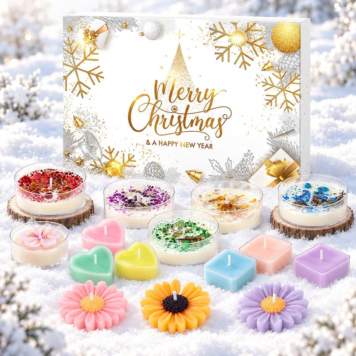 Adventskalender 2026 Frauen , 24 Duftkerzen Weihnachtskalender für Frauen