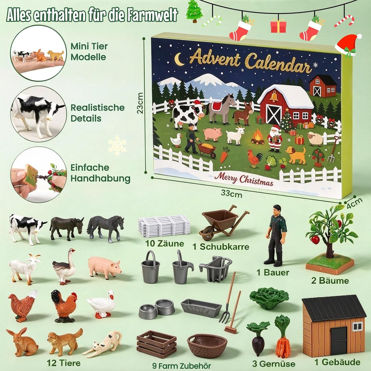 Adventskalender 2026 Bauernhof | 24 Überraschungen, Weihnachtsgeschenke