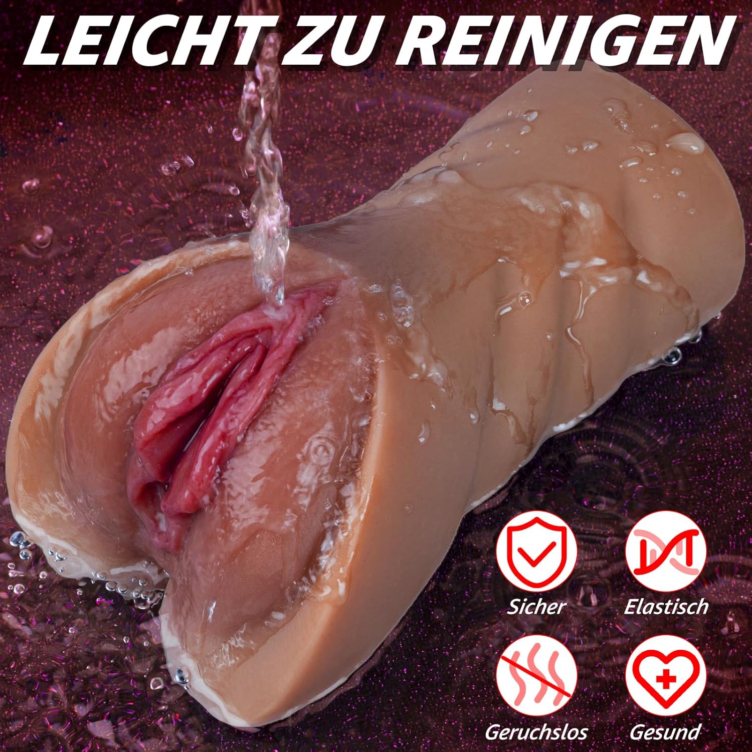 Realistische Masturbator Pocket Pussy Silikon Masturbieren Sexspielzeug mit 6D Clitoris Double Channel Masturbator Groß für Männer 2 in 1 Erotisches Sexspielzeug für Männer Solo
