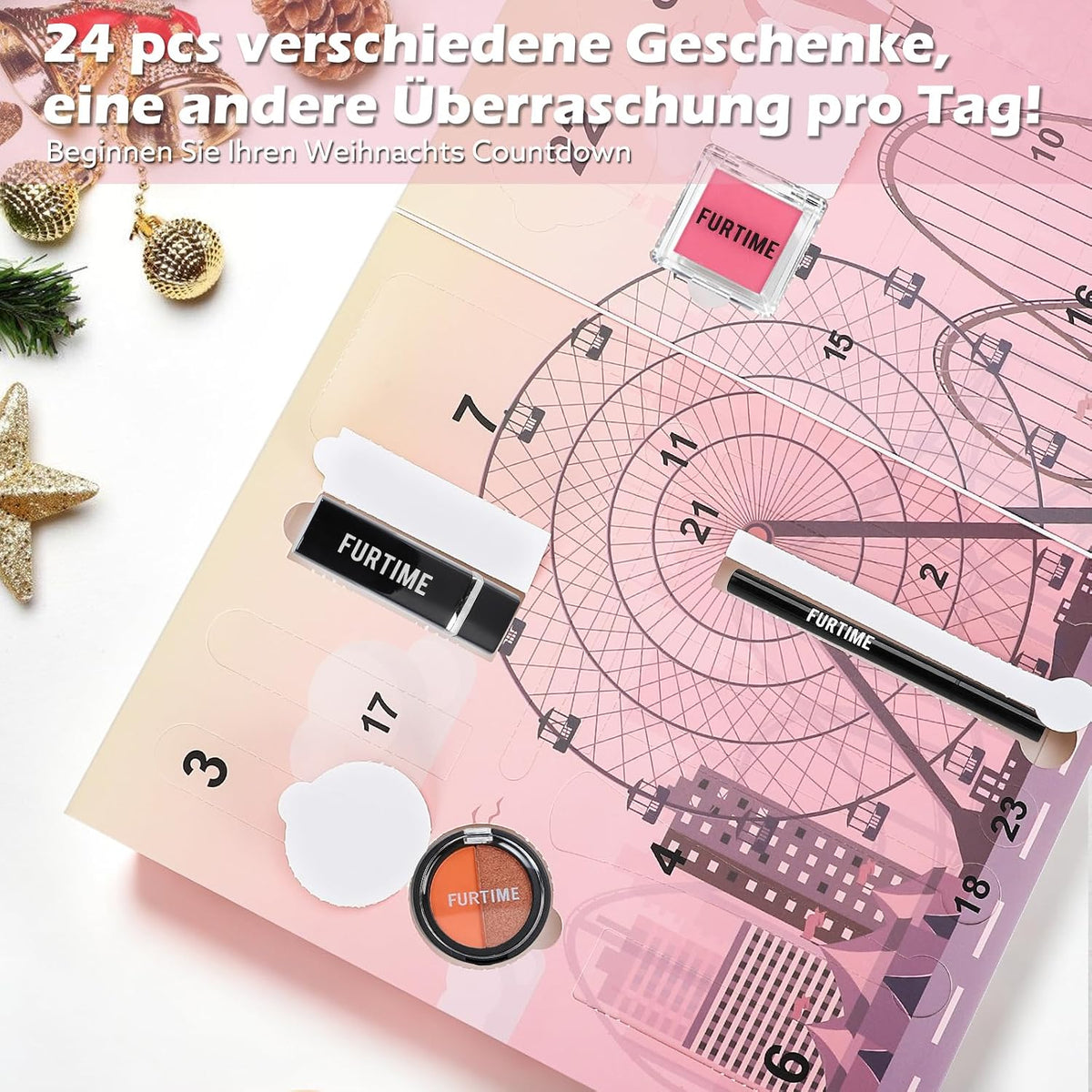 Beauty Adventskalender 2026, 24 Hochwertige Make-up und Kosmetik