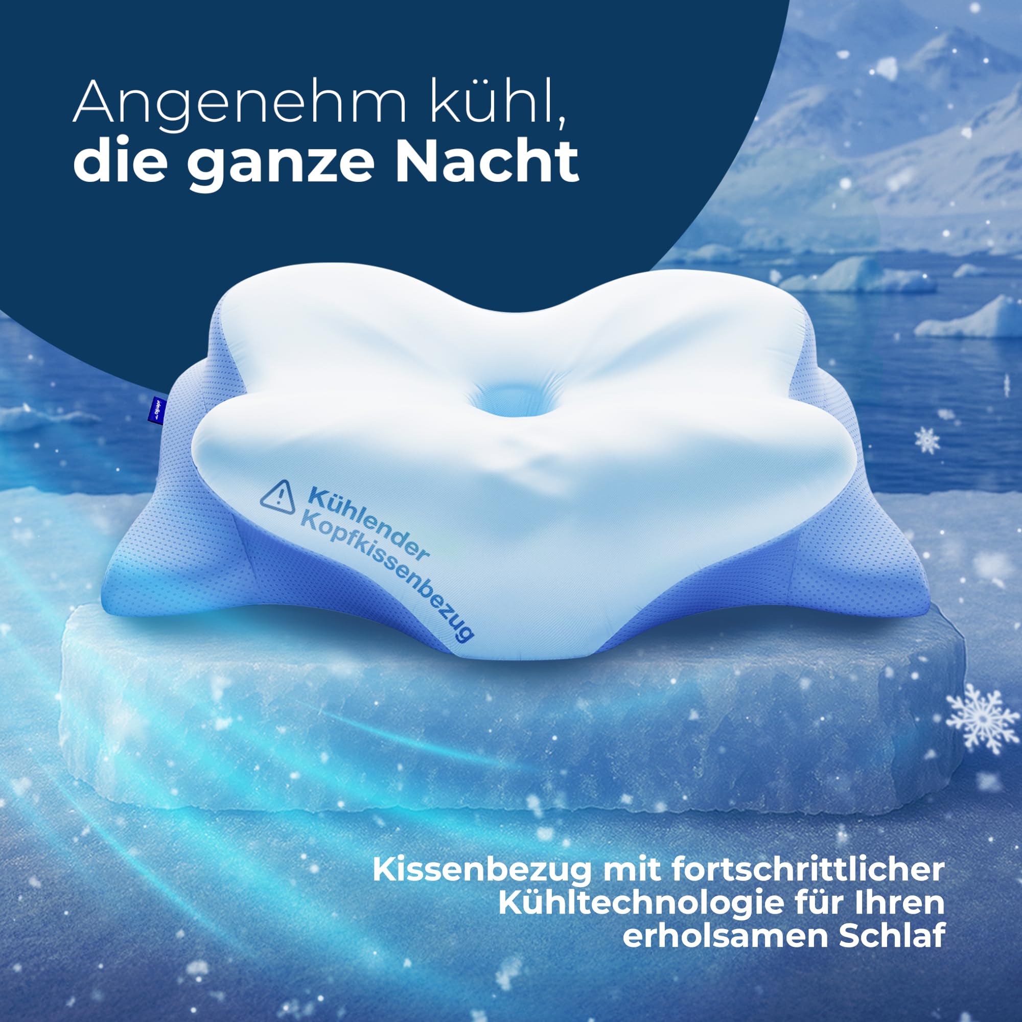 Ergo Halskissen, Memory Schaumkissen, Halsstütze Kissen, Ergonomisches Kissen, Kissen für Seiten, Rücken- und Bauchschläfer