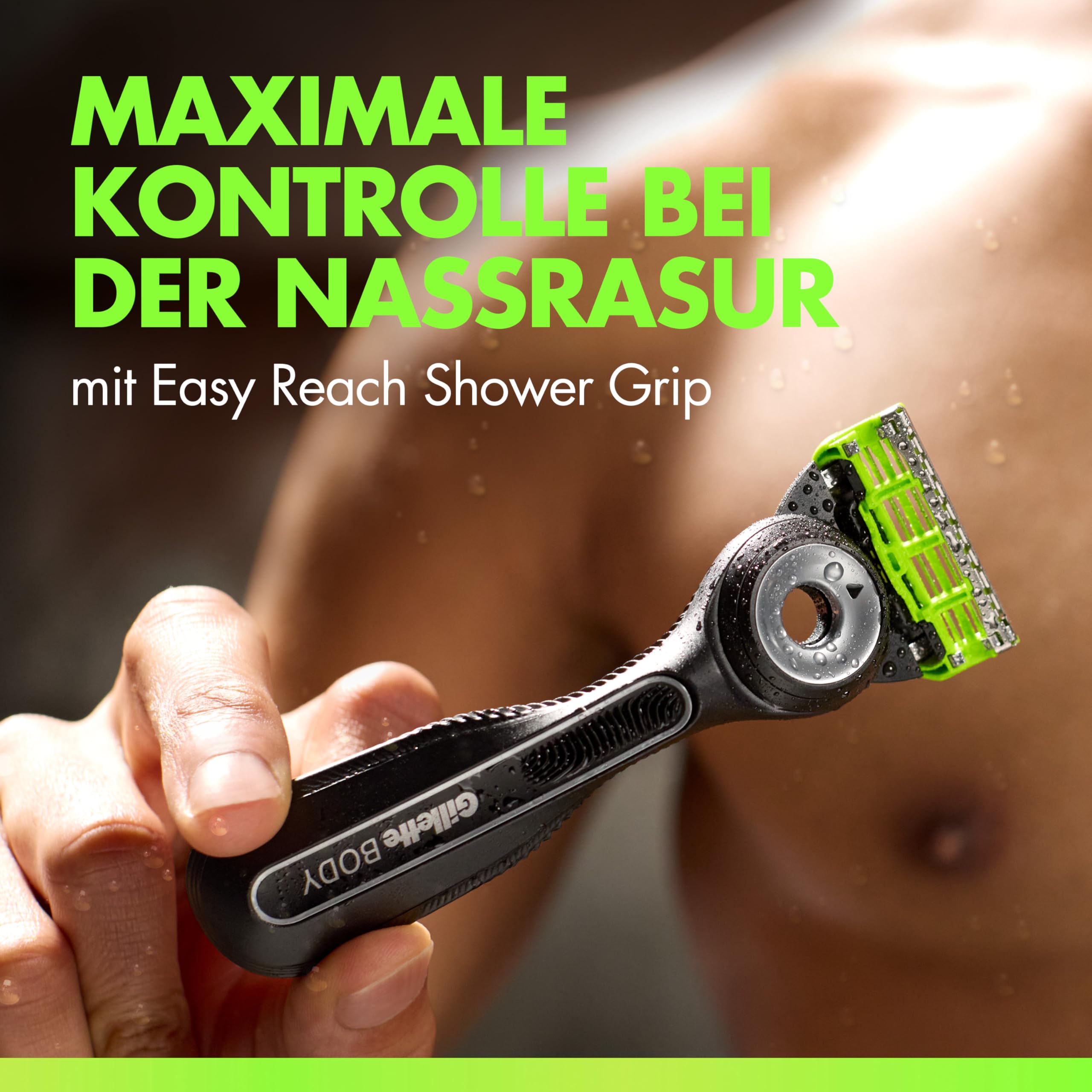Gillette Labs Body & Intimate Rasierklingen, 12 Original Ersatzklinge, Grün