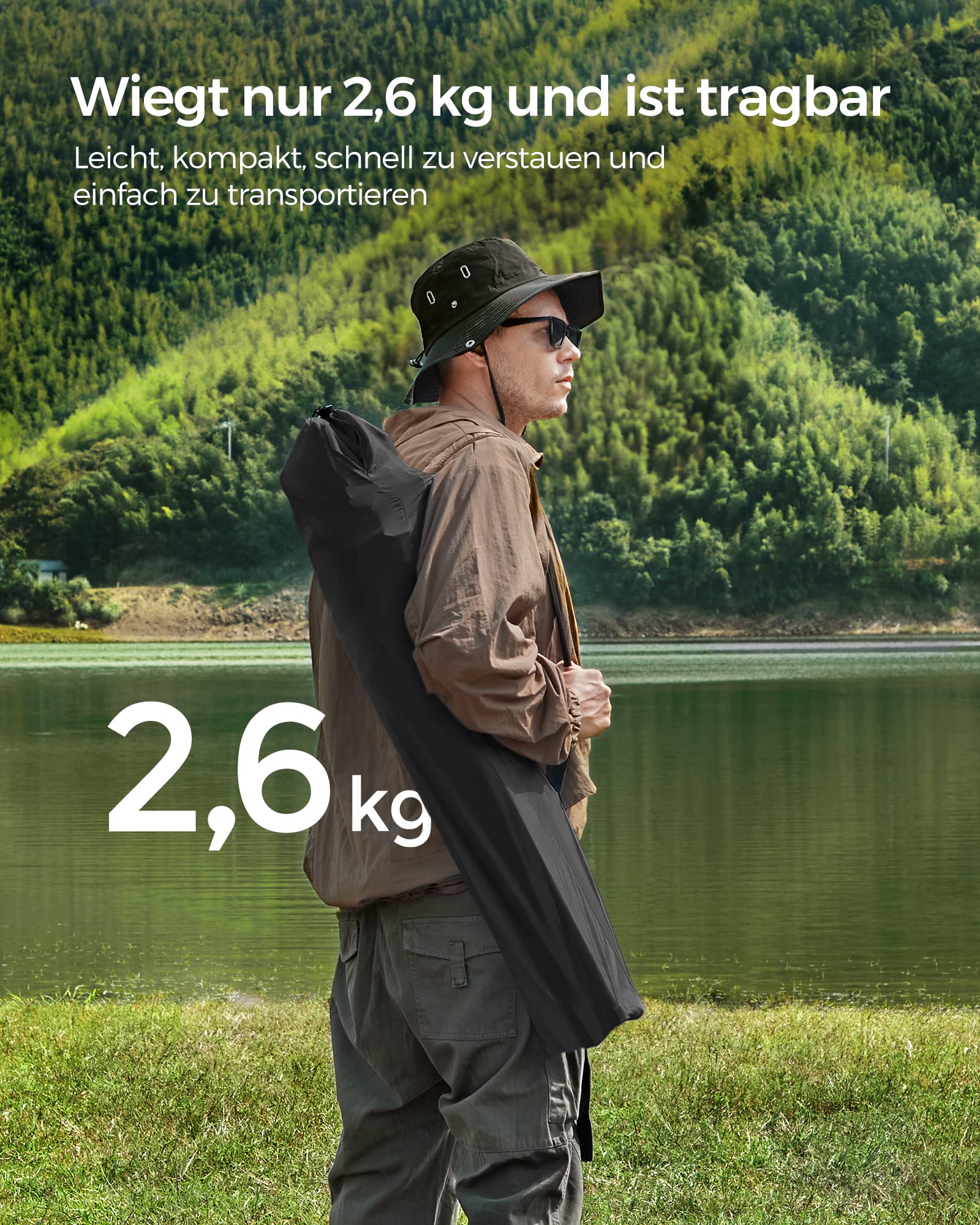 2er Set Klappstuhl Campingstuhl Bequeme Schwerlaststruktur bis 150kg belastbar mit Getränkehalter Outdoor Stuhl