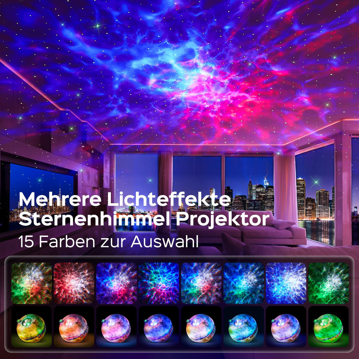 Sternenhimmel Projektor Galaxy Projector Geschenke Nachttischlampe