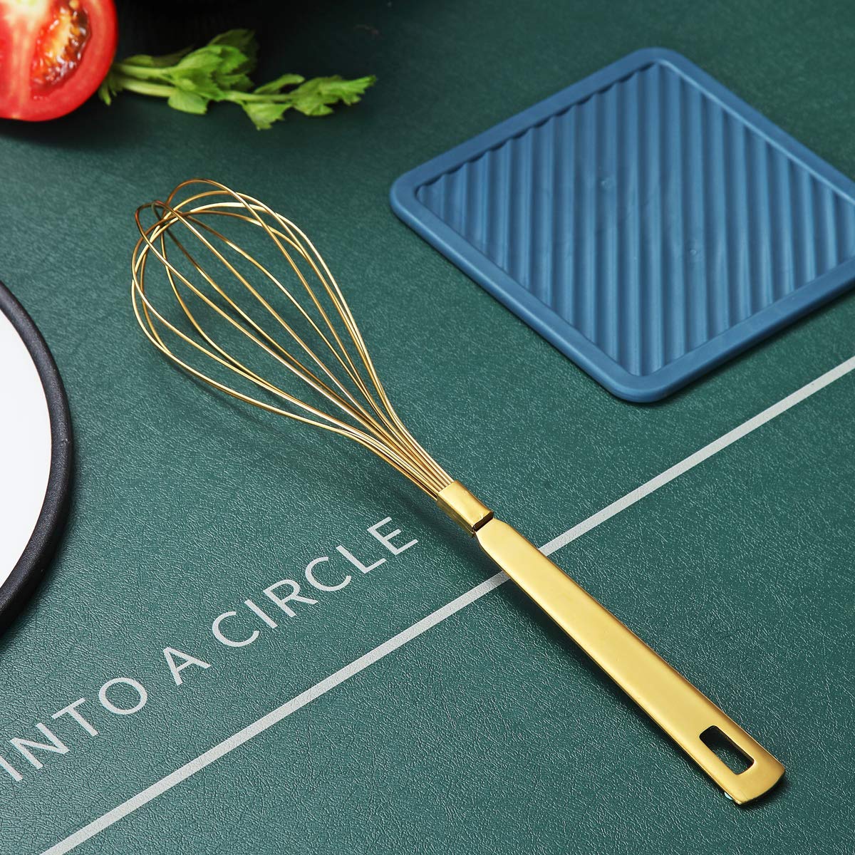 Goldfarbenes Kochutensilien Set, Edelstahl 13 Stück Küchenutensilien Set mit Titanbeschichtung, Küchenutensilien Set mit Utensilienhalter, Geschirrspüler-sicher, leicht zu reinigen