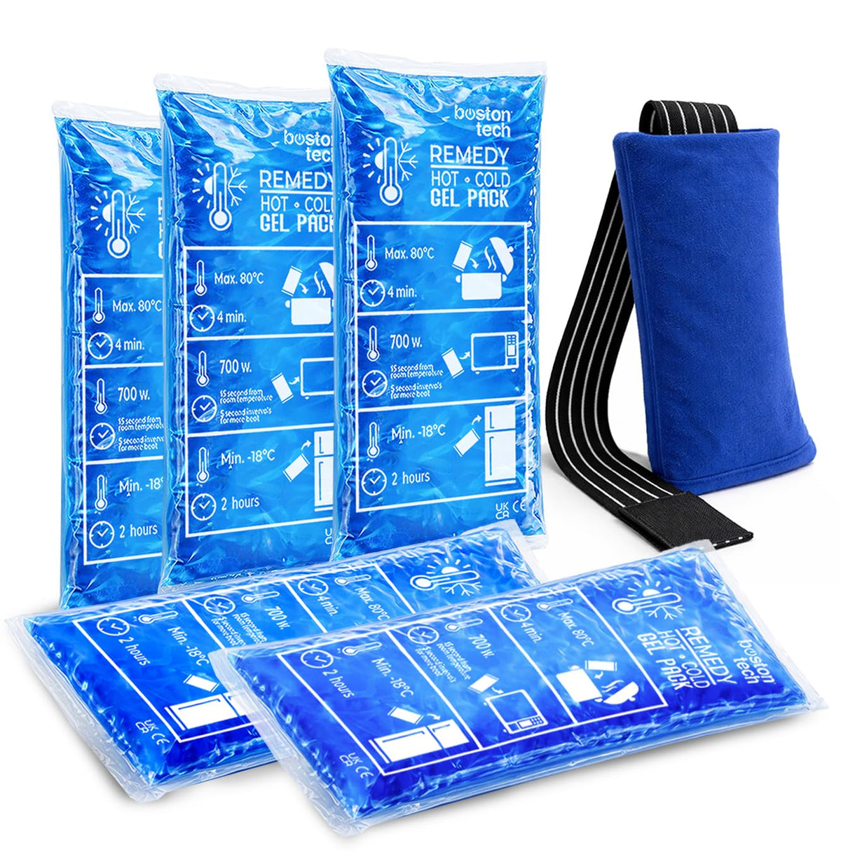 Kühlpads Epione 3XL Gelkissen kalt/warm – mit elastischem Gurt und Stoffhülle – wiederverwendbar zur Schmerzlinderung bei Muskel‑ und Gelenkschmerzen, Verletzungen und Physiotherapie