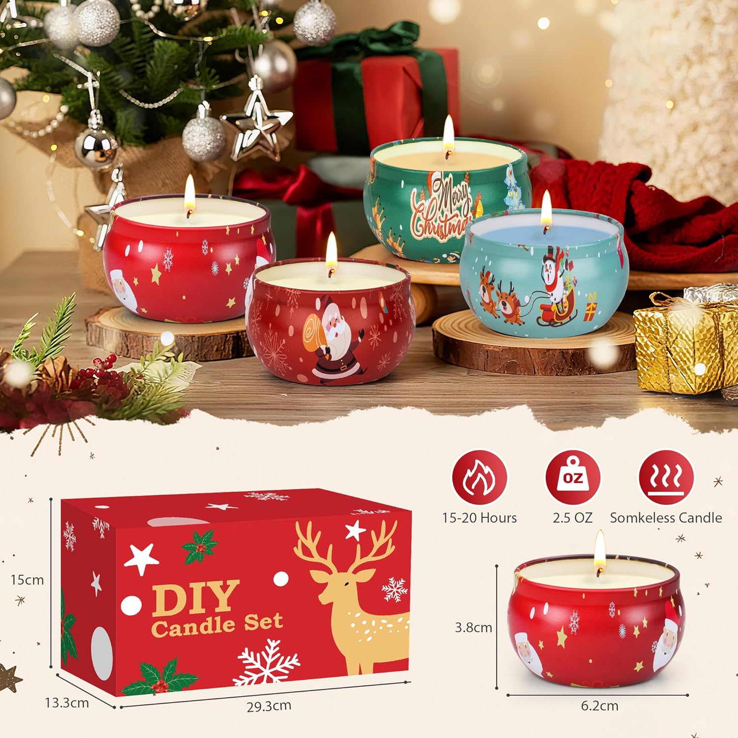 Kerzen Selber Machen Set,DIY Kerzenherstellung Kit,Duftkerze Geschenke Set mit 500g Bienenwachs,Kerzen Schmelztopf,9 Kerzendosen,6 Duftöl,3 Silikonformen,100Candle Wicks ,Rührlöffel,Dochthalter