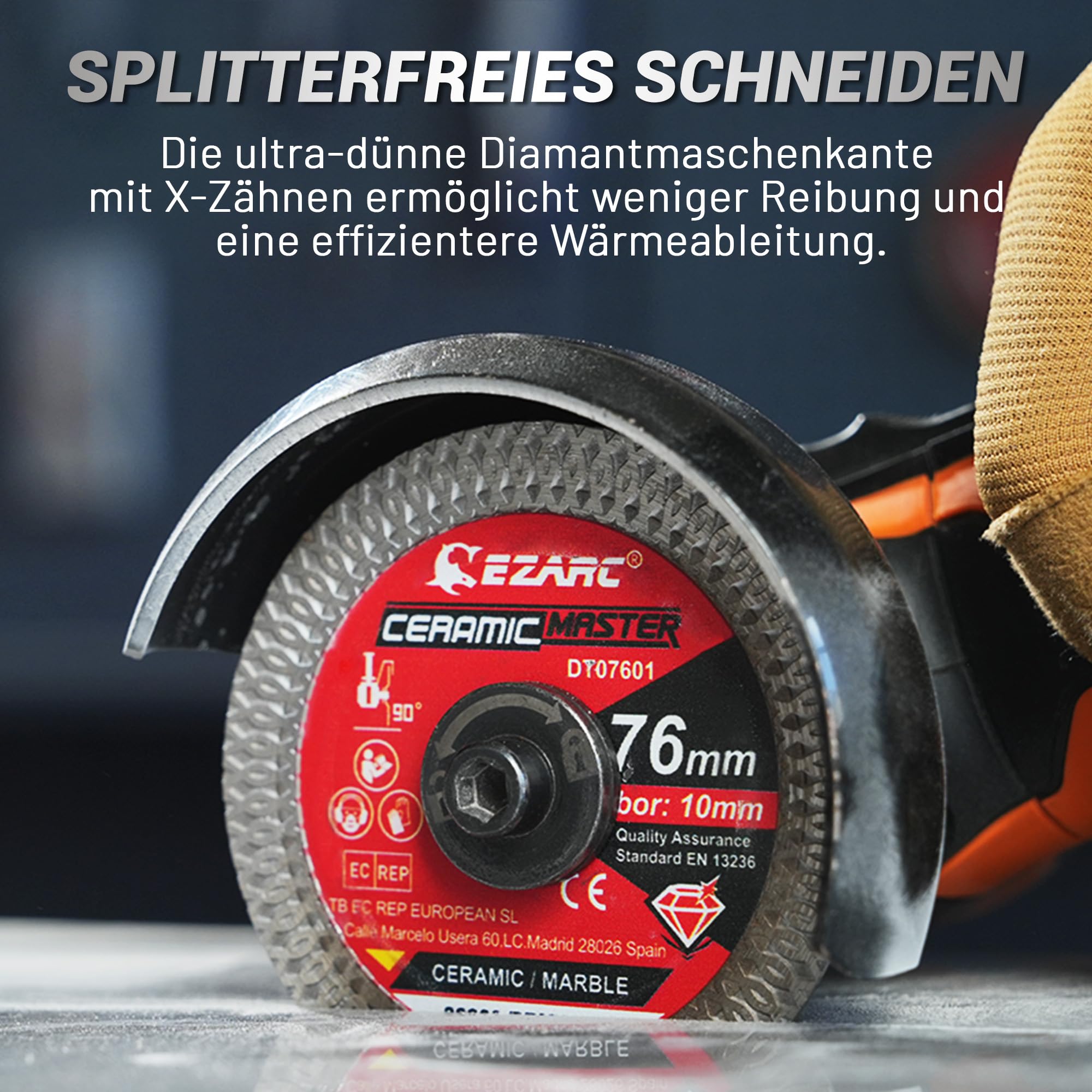 Diamantschneidscheiben 125mm Extra Thin Diamond Disc Cutting Disc für Fliesen Keramik Marmor Nass oder Trockenschnitt