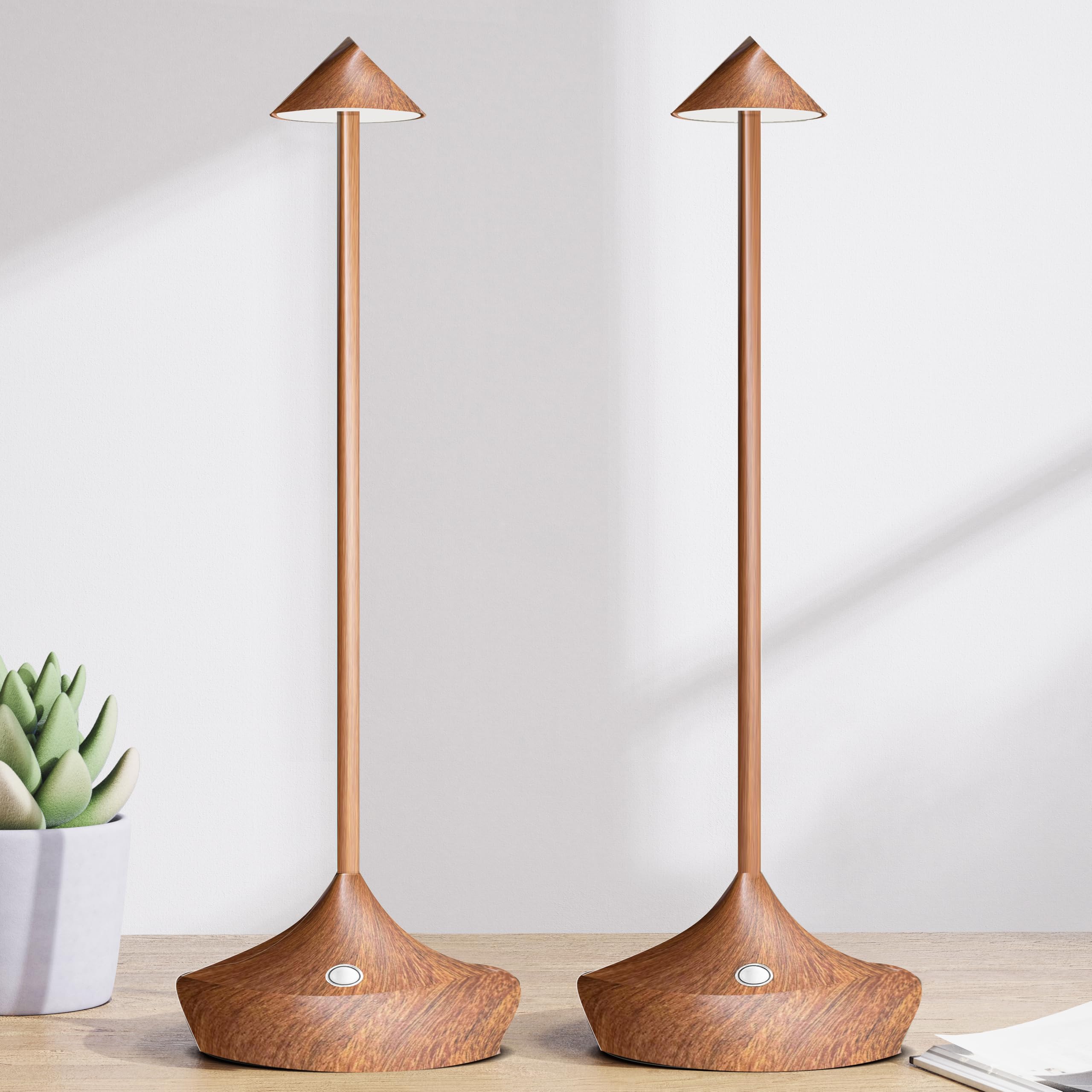 LED-Batterie Tischlampe Drahtloses , modernem Aluminium Dimmable Wireless Tischlampe 6000 mAh, wasserdicht, Tischlampen wiederaufladbar für Innen-Aussentisch Tisch Restaurant