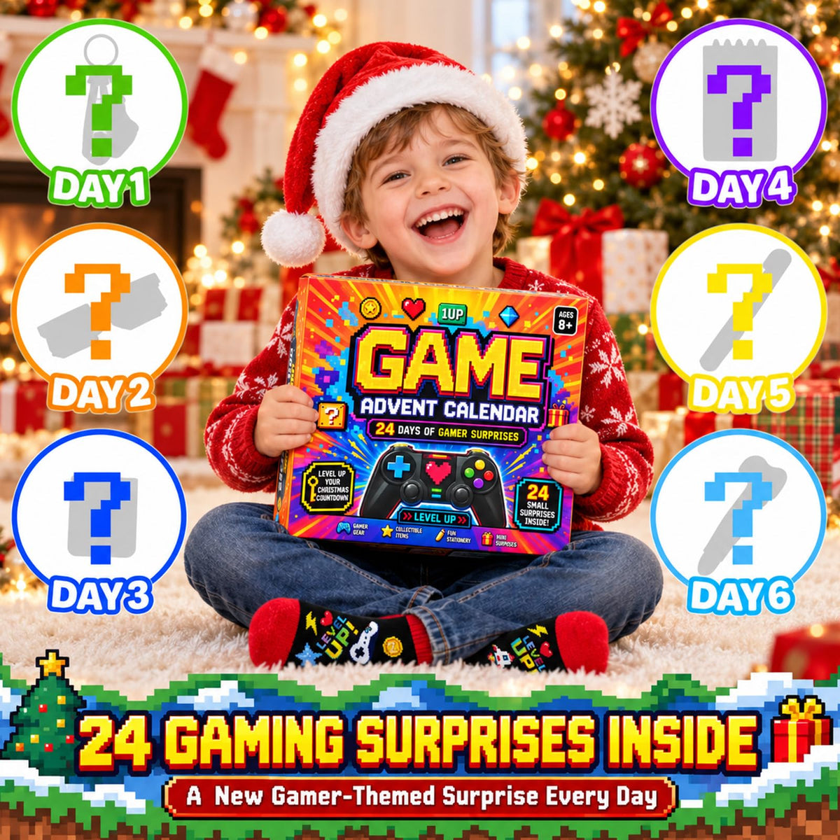 Gaming Adventskalender 2026 Teenager mit Umfangreiches Gamer Geschenkset