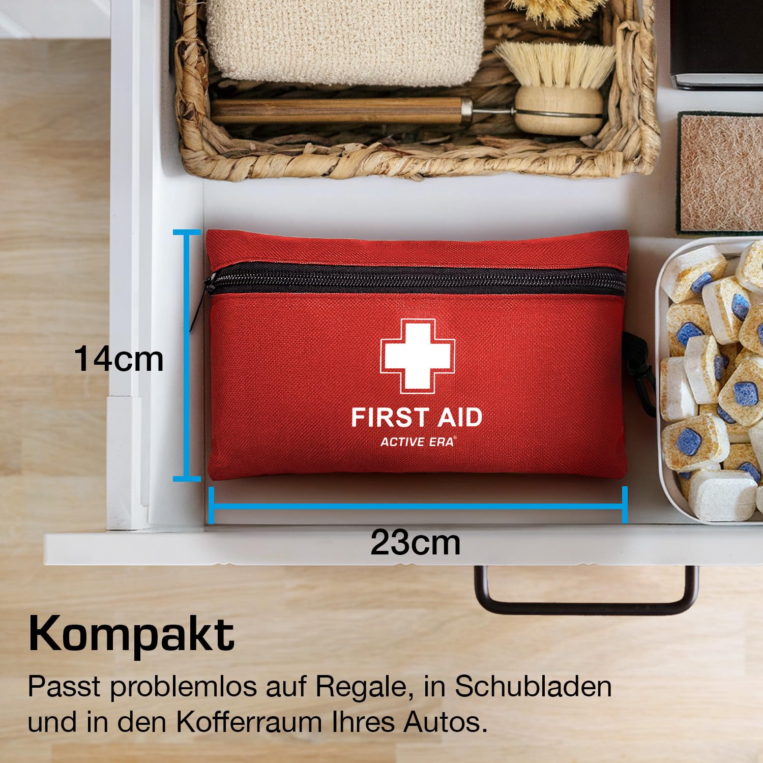 Active Era Premium Erste-Hilfe-Kit - 120-teilige Erste-Hilfe-Kit - Notfallausrüstung einschließlich Kühlpackungen, Pflaster, Rettungsdecke für zu Hause, Reisen oder als Erste-Hilfe-Kit im Freien - ISO 13485