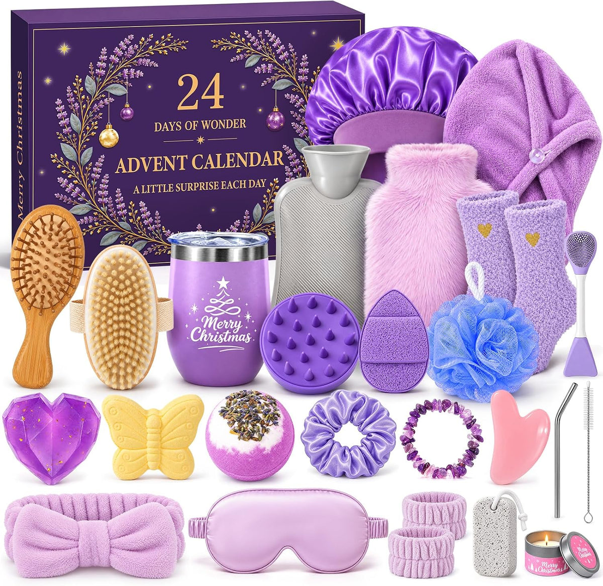 Adventskalender 2026 Frauen, 24 Tage Self Care & Wellness Adventskalender mit Beauty, Spa & Pflege Überraschungen, Weihnachtskalender für Erwachsene Damen, Weihnachts Geschenk für Frau,Freundin & Mama