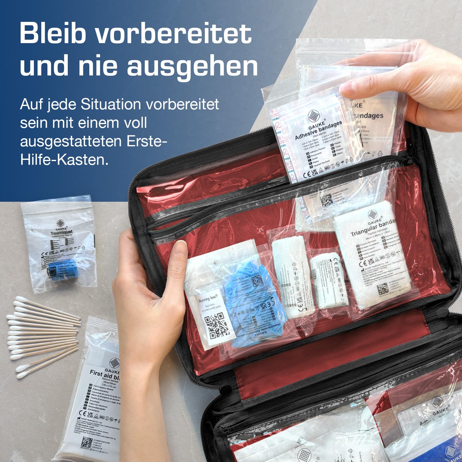 Active Era Premium Erste-Hilfe-Kit - 120-teilige Erste-Hilfe-Kit - Notfallausrüstung einschließlich Kühlpackungen, Pflaster, Rettungsdecke für zu Hause, Reisen oder als Erste-Hilfe-Kit im Freien - ISO 13485
