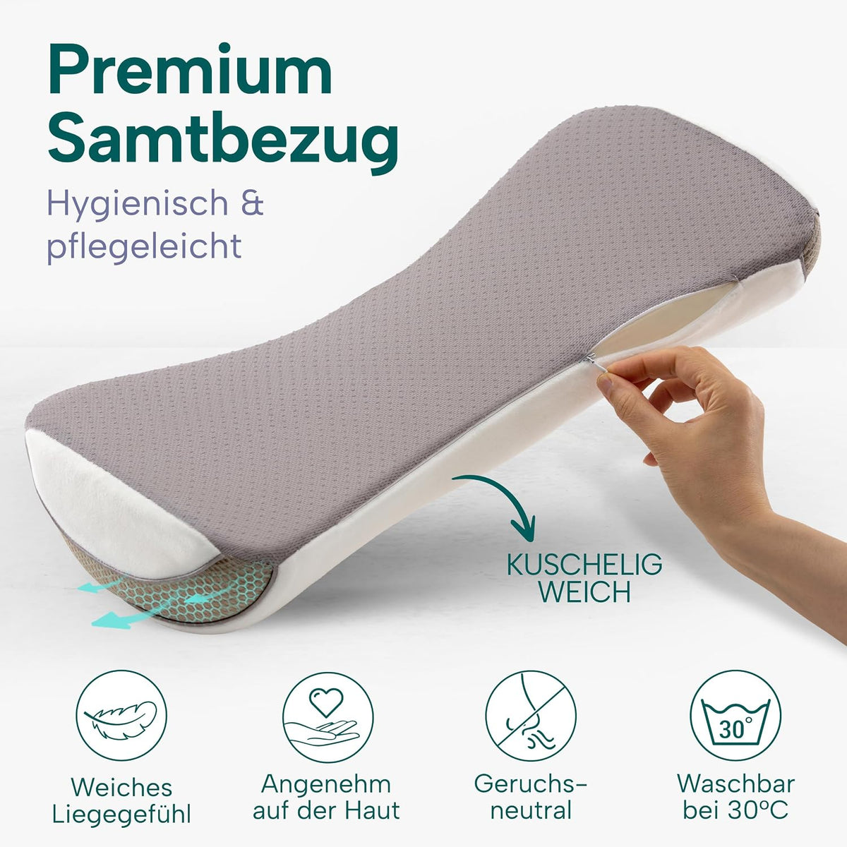 Knierolle Lagerungsrolle – Beinhochlagerung in Rückenlage
