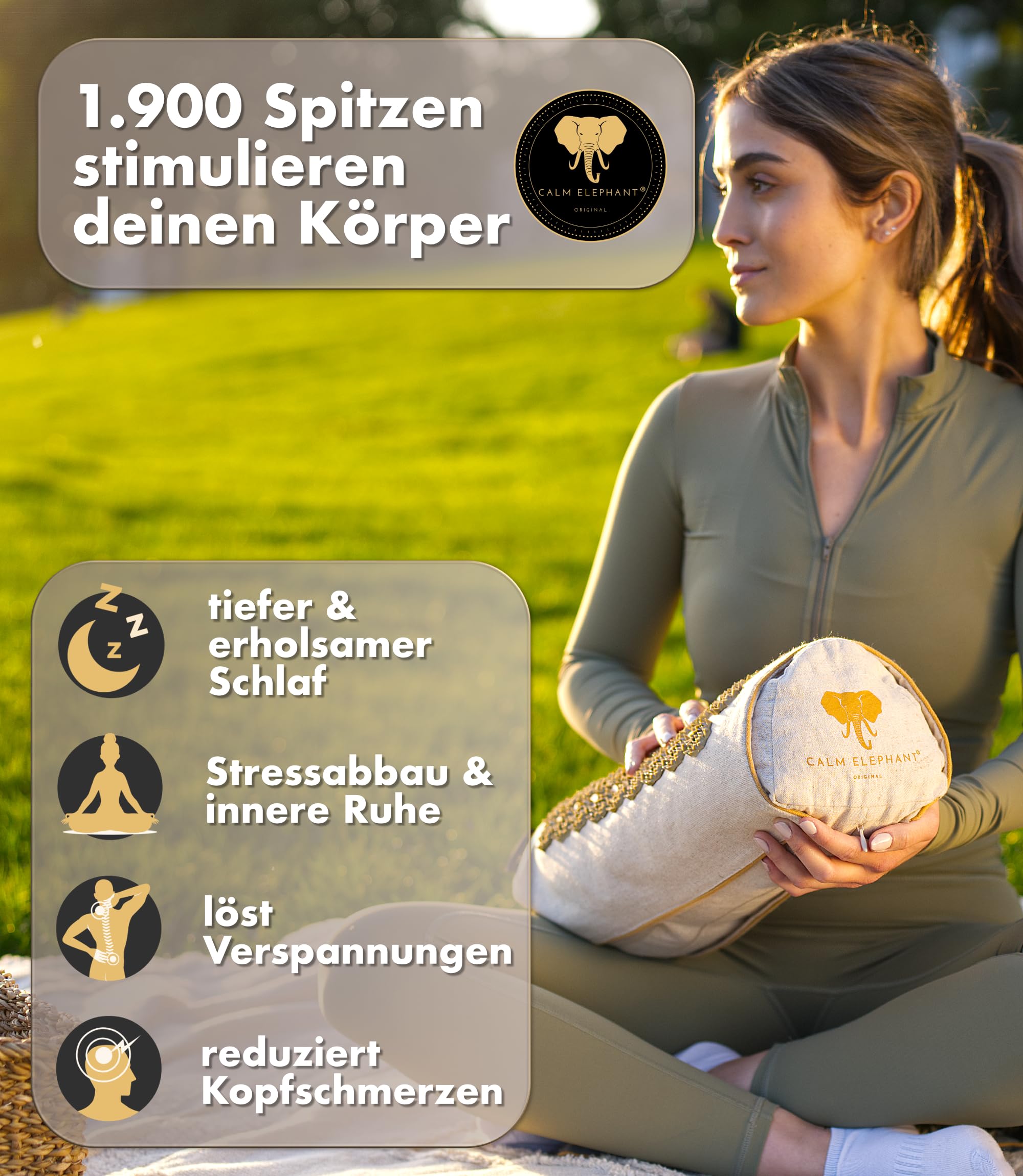 Echte Akupressurmatte mit Kissen XXL Set aus 5 Massagematten Rückenspannung Entlastung Akupunkturmatte mit Wärmefunktion, Lumbalkissen, Doormatte & Tasche, Grau