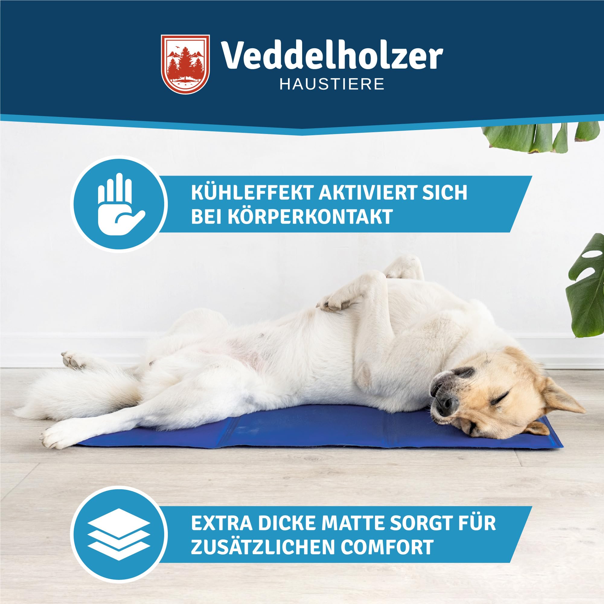 Kühlmatte für Hunde extra Dick und selbstkühlend ohne Strom Perfekt für Sommer & Reisen Für kleine, mittlere & große Hunde Kühlmatte Hund Faltbar & leicht zu reinigen