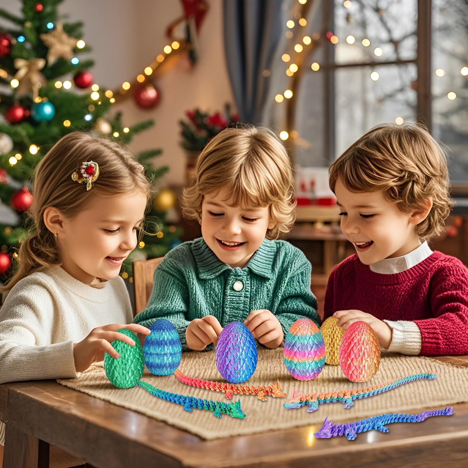 Überraschungseier - Drachenei mit Drachen im Inneren, Geschenke für Kinder und Erwachsene, 3D-gedrucktes Fidget-Spielzeug, perfekt für Weihnachten, Ostern, Geburtstage, Dekoration, Stressabbau