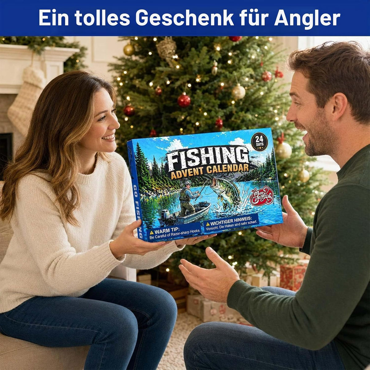 Adventskalender Angeln 2026, 24 Köder, Geschenke für Angler