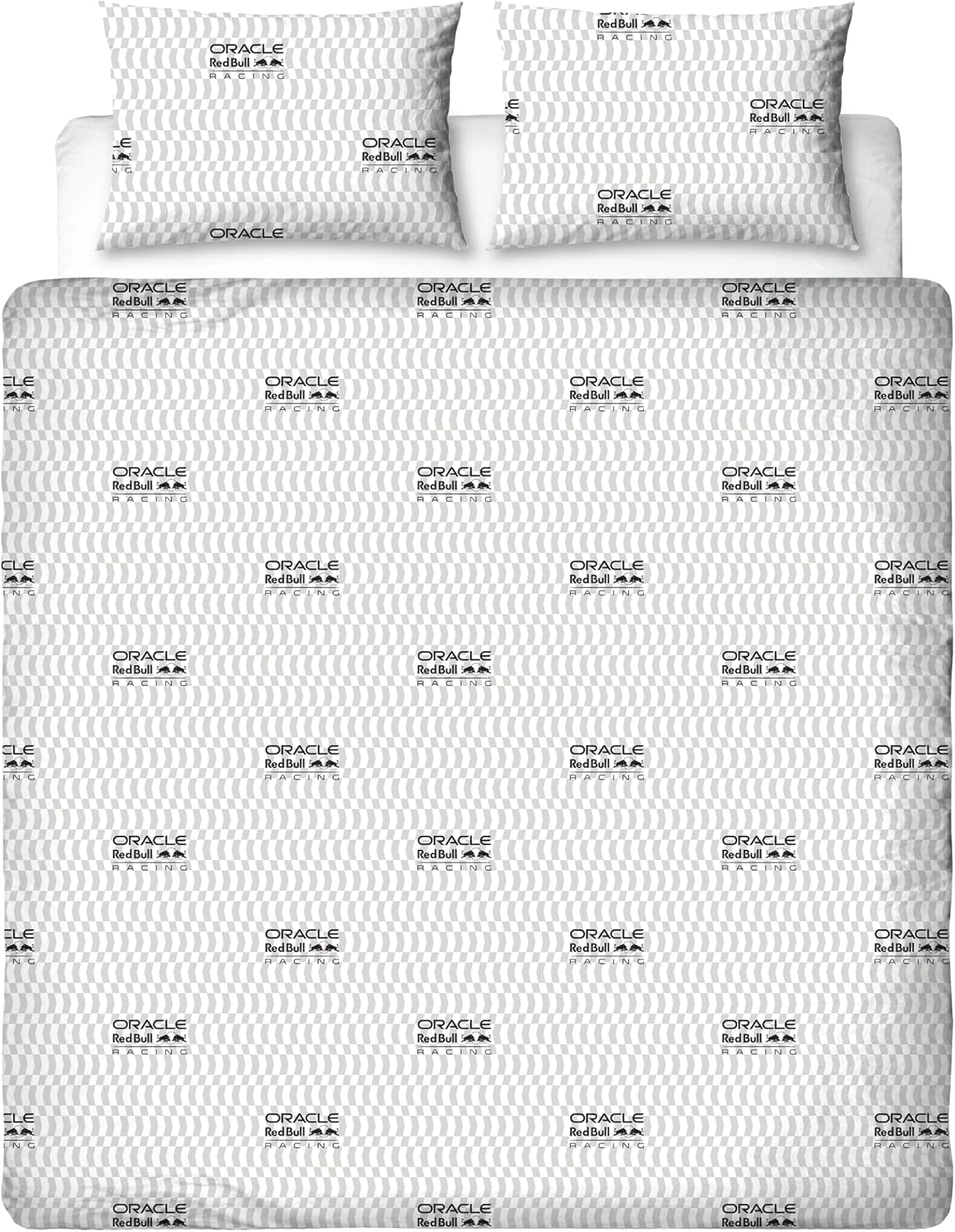 Character World Oracle Red Bull Racing Officially Licensed Double Duvet Cover Set | Automatic Design Reversible 2 Sided Blue Bedding Including Matching Pillow Cases Double Bed Set | Polycotton