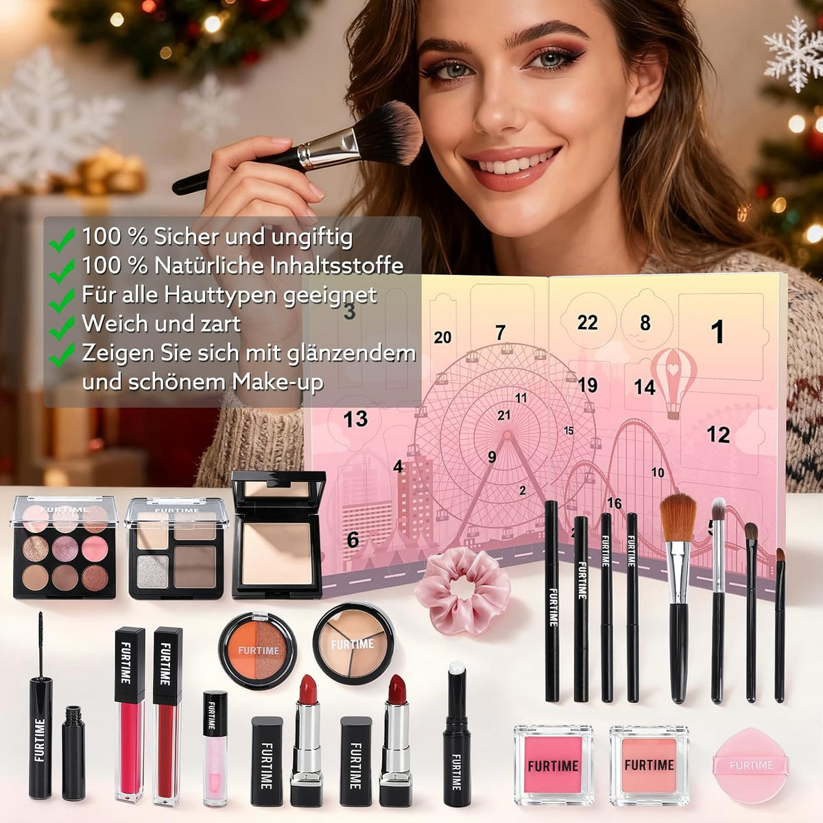 Beauty Adventskalender 2026, 24 Hochwertige Make-up und Kosmetik