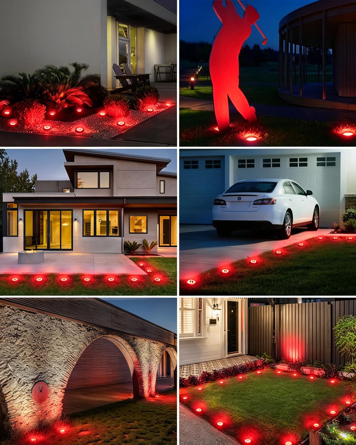 Solar Bodenleuchten Aussen, 8 LED Gartenbeleuchtung Solar Wasserdicht Boden Solarleuchten, Solarlampen für Außen Garten Rasen Auffahrt Gehweg