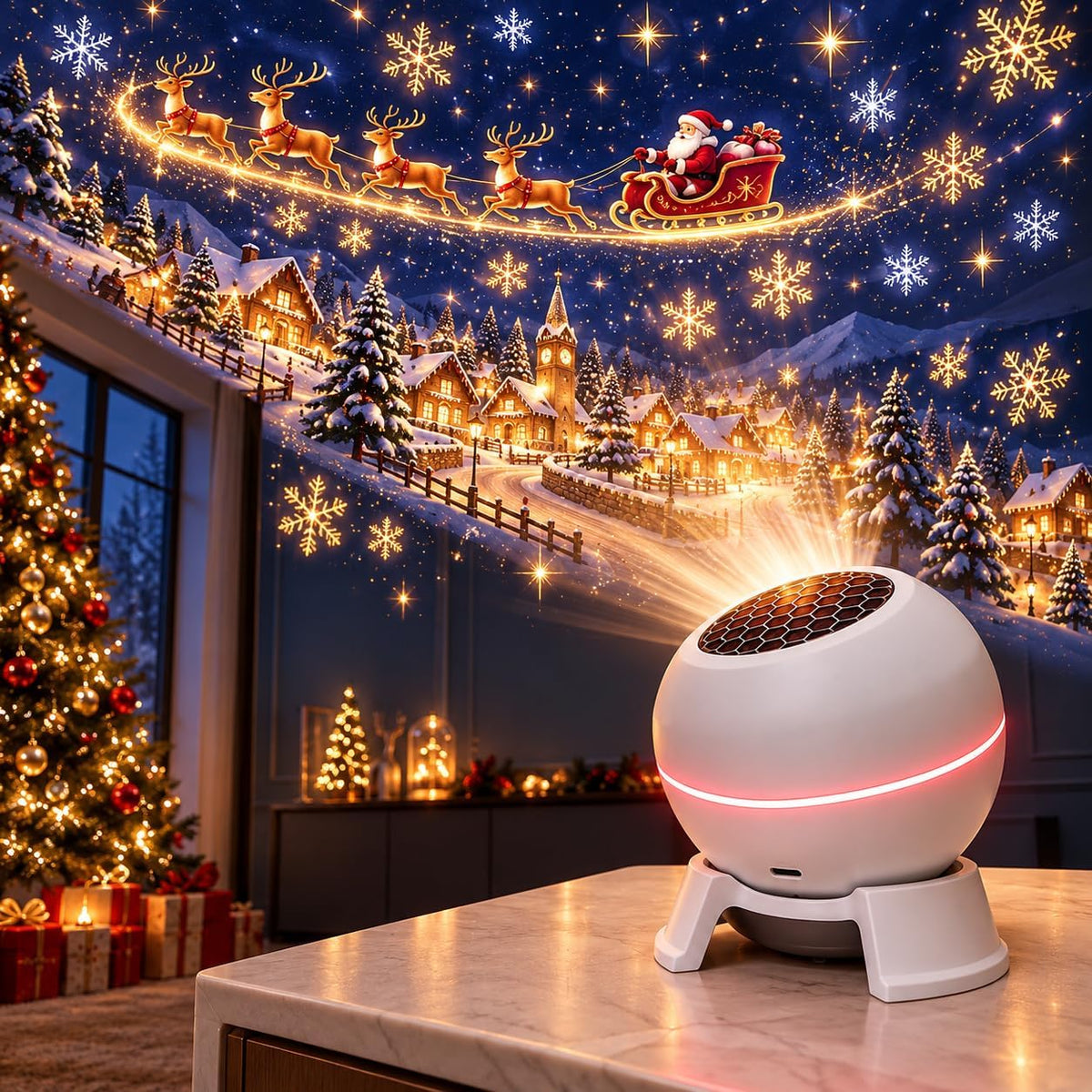 Magical Christmas Projection Night Light, Weihnachtsprojektor (1PCS)