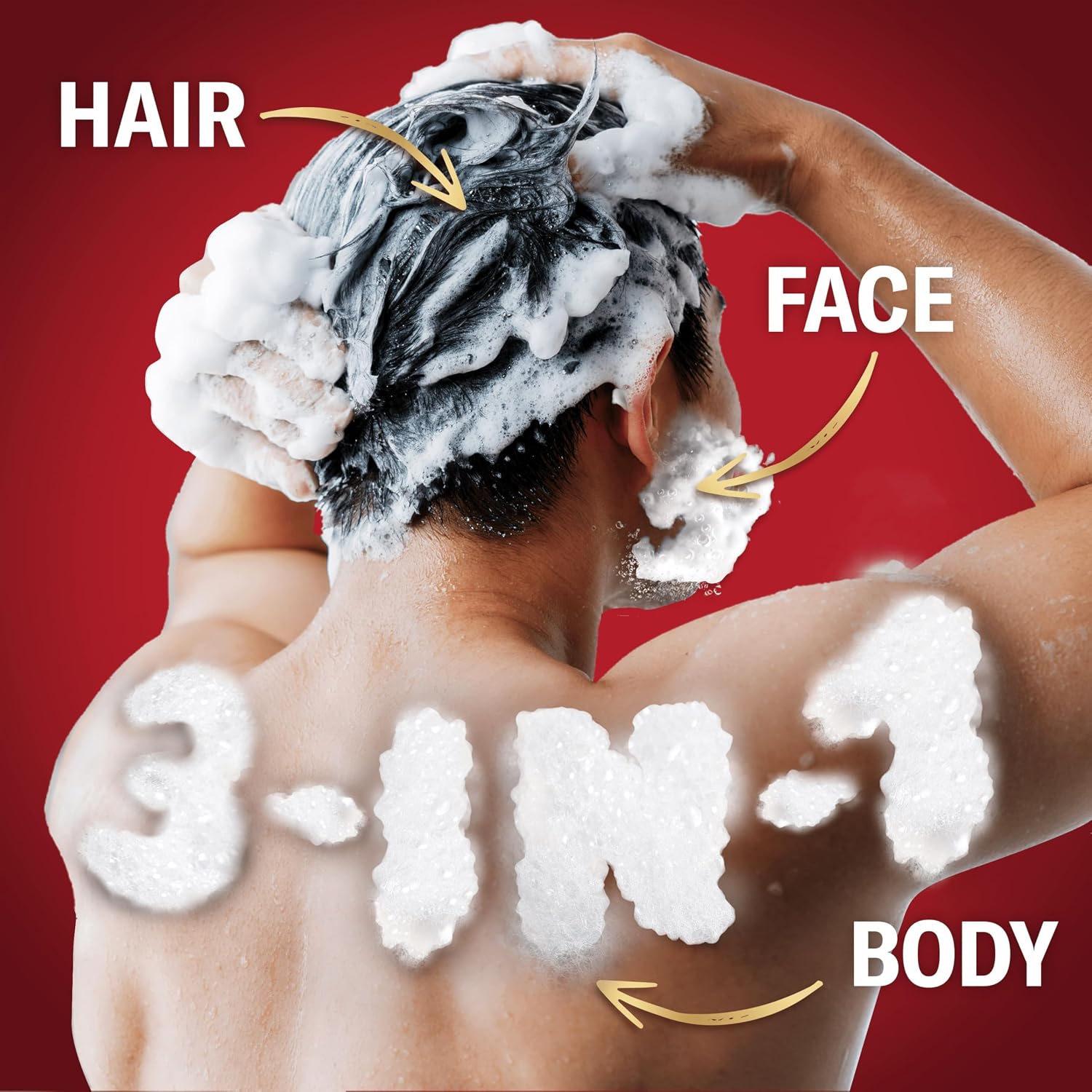 Old Spice Whitewater 3-in-1 Mehrzweck-Shampoo für Haar, Gesicht und Körper 1000 ml, langanhaltende Frische, Duft von Parfümqualität, Tiefenreinigung