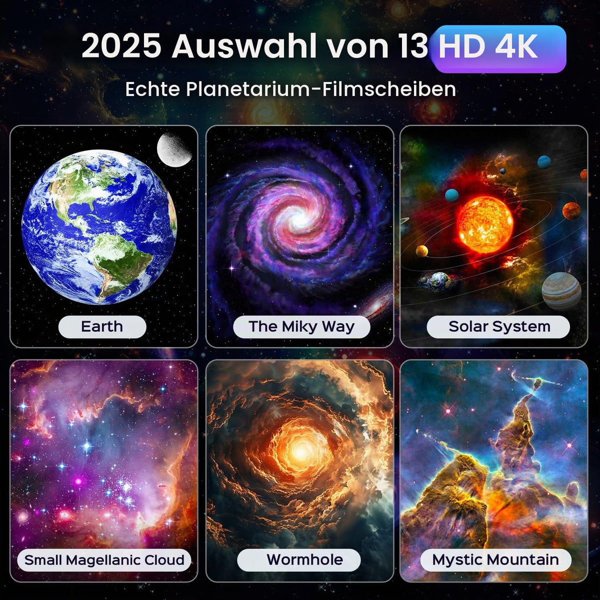 Sternenhimmel Projektor Galaxy Projector Geschenke Nachttischlampe