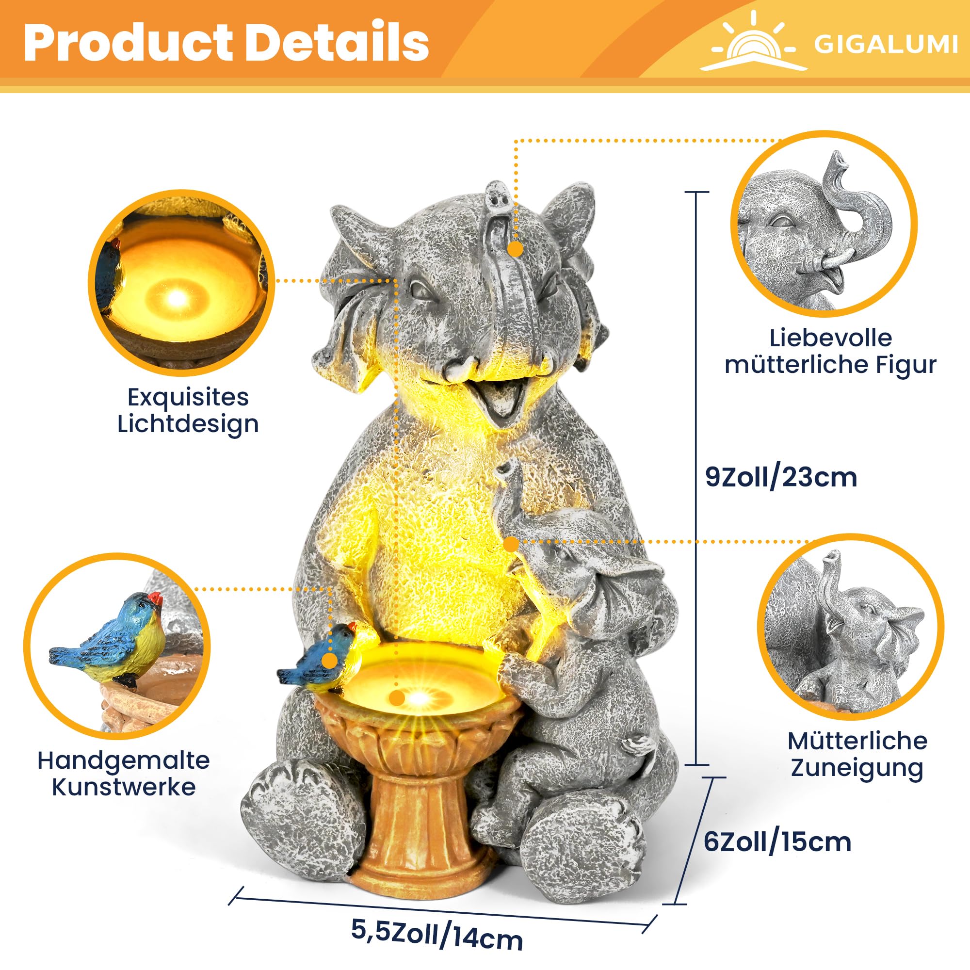 Solar Statuen Gartendeko, Bär Mutter und Bär Kind umarmen Sich, Geburtstagsgeschenk für Frauen, Geschenke für Mama, Wetterfest Gartendeko für Terrasse, draußen, Hof