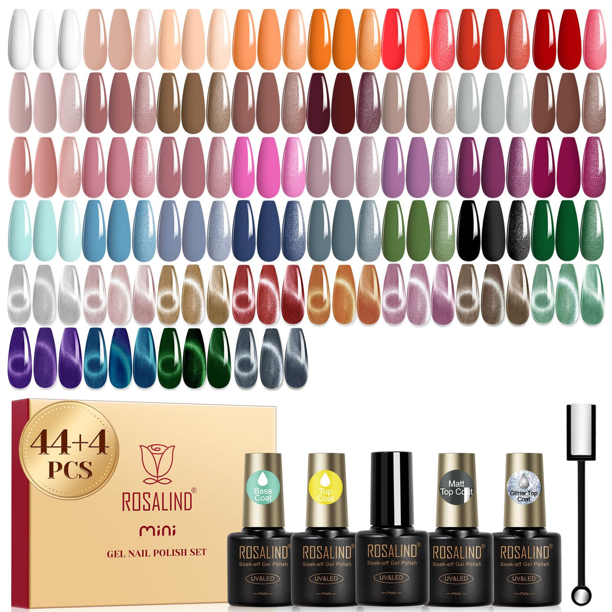 UV Nagellack Set Weiß Rosa Violett Rot Grün Blau Gel