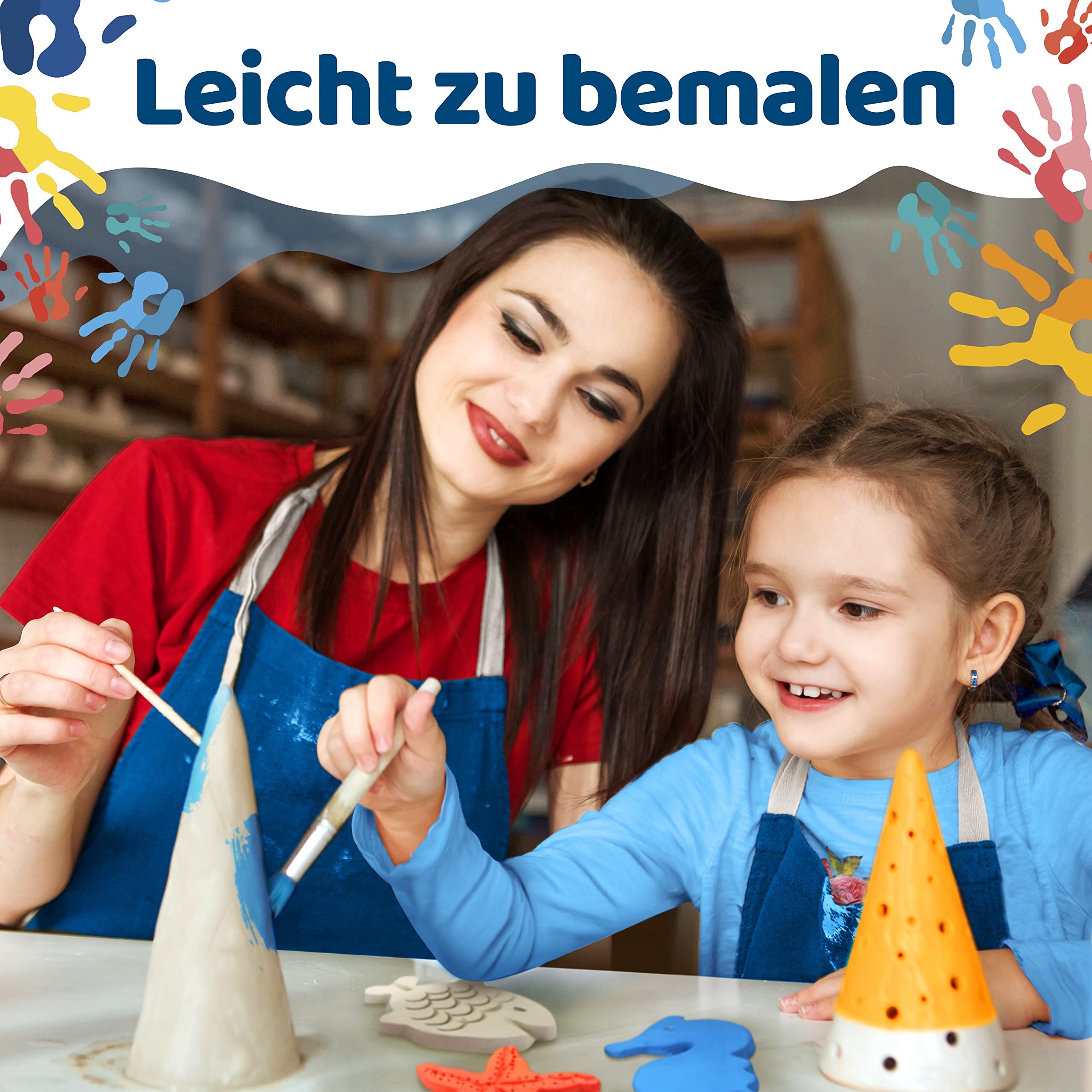 Selbsttrocknender Ton  – Bastelton lufthärtend – extra stabil mit Bindemittel – für Kinder & Einsteiger
