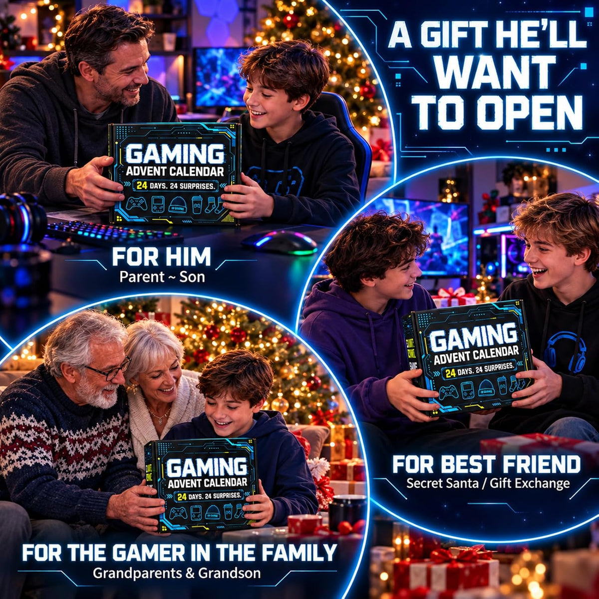 Gaming Adventskalender 2026 Teenager mit Umfangreiches Gamer Geschenkset