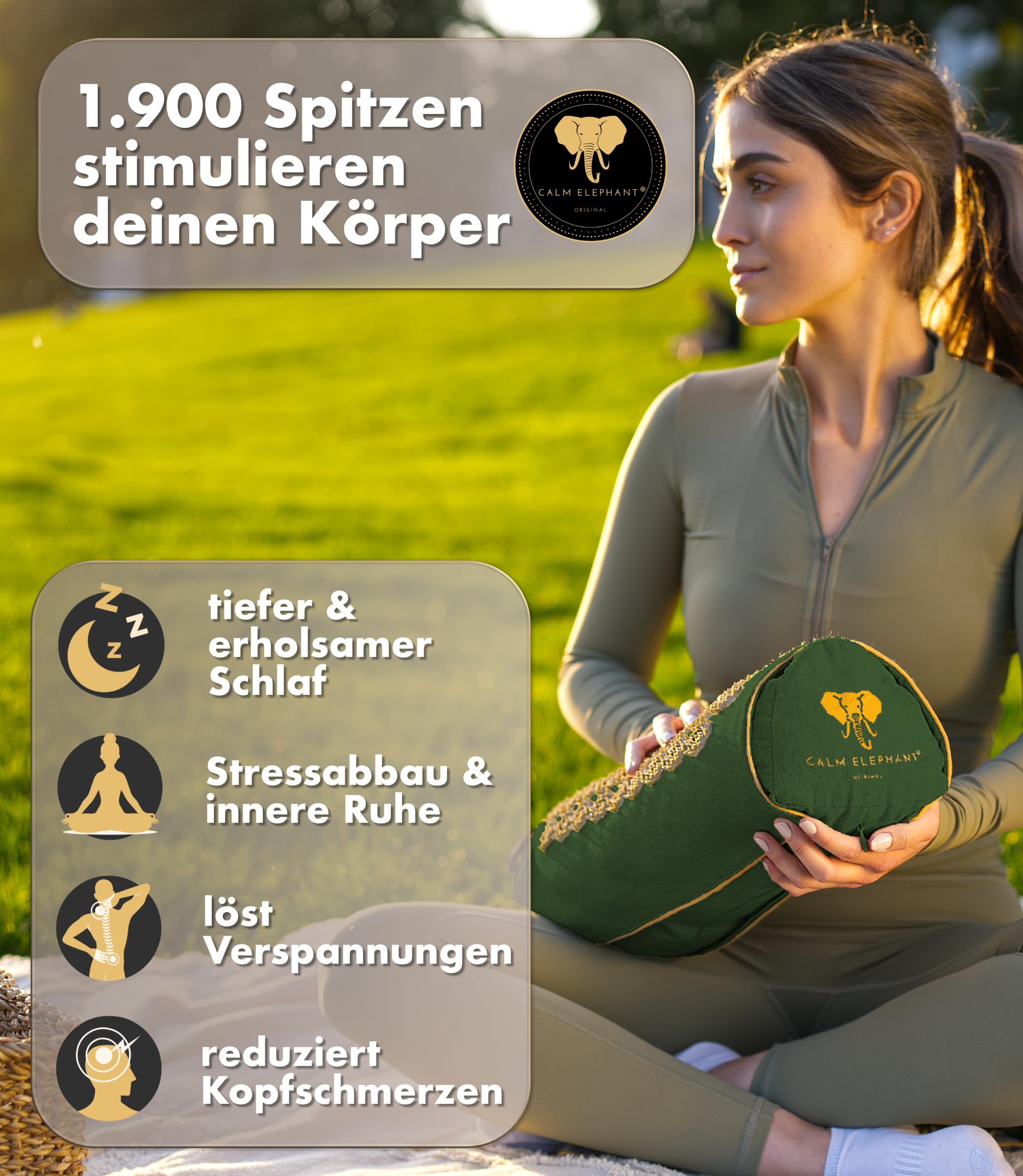 Echte Akupressurmatte mit Kissen XXL Set aus 5 Massagematten Rückenspannung Entlastung Akupunkturmatte mit Wärmefunktion, Lumbalkissen, Doormatte & Tasche, Grau
