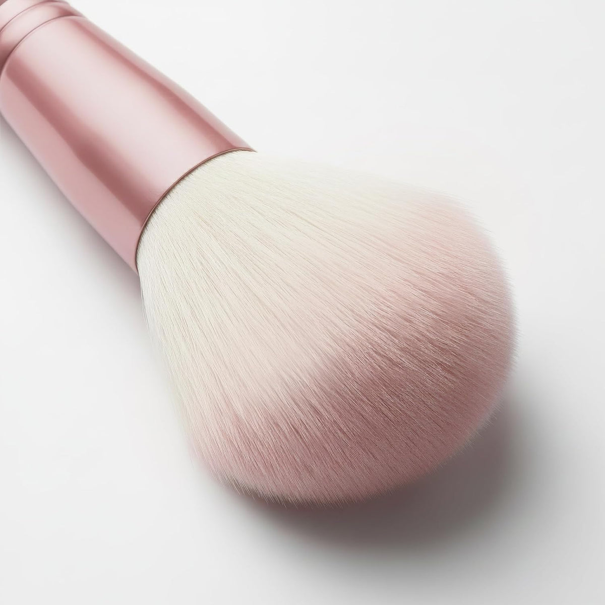 Make-up Pinselset 10-teilig | 7 vegane Schminkpinsel + veganes Leder-Etui, Reinigungsmatte & Blender-Schwamm | Prime Vegan Complete | Für Foundation, Puder & Augen | Candy Rosa/Perlmutt
