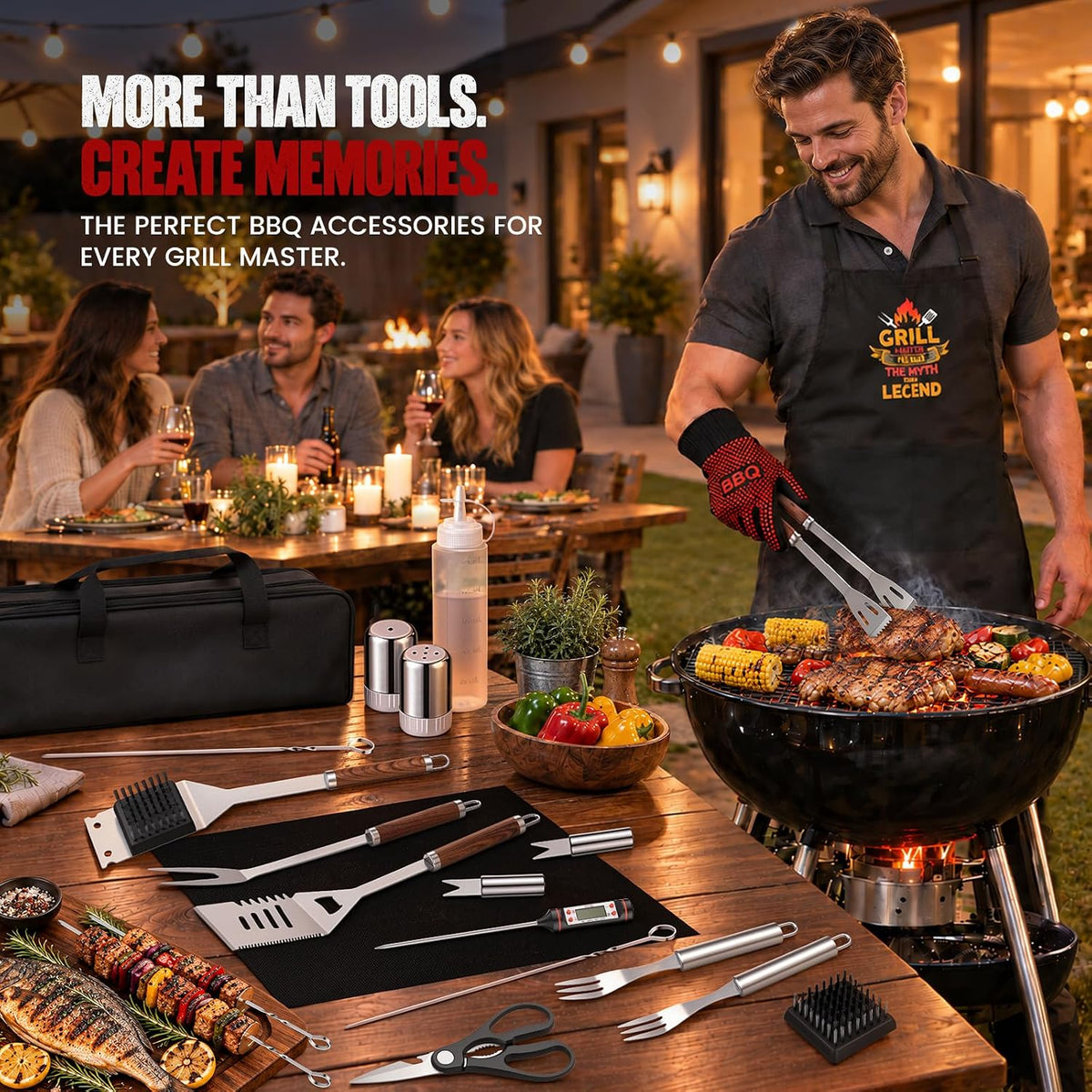 Adventskalender 2026 Männer,24 Tage Grill Adventskalender mit BBQ Grillzubehör Set,Edelstahl Grillbesteck & Grillwerkzeug,Weihnachtskalender für Erwachsene,Weihnachts Geschenk für Papa,Mann & BBQ Fans