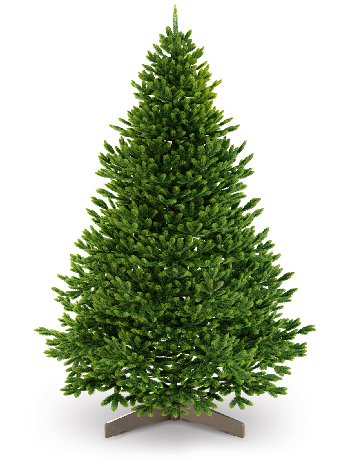 Künstlicher Weihnachtsbaum – 100 % Spritzguss Nordfichte mit LED | Premium Tannenbaum naturgetreu inkl. FSC-Holzständer & Aufbewahrungstasche