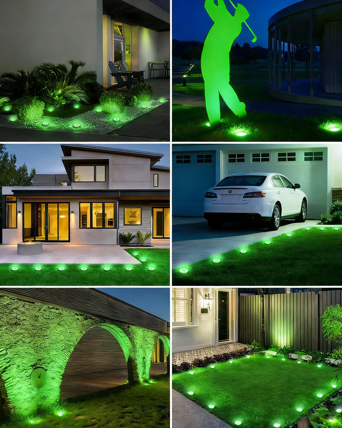 Solar Bodenleuchten Aussen, 8 LED Gartenbeleuchtung Solar Wasserdicht Boden Solarleuchten, Solarlampen für Außen Garten Rasen Auffahrt Gehweg