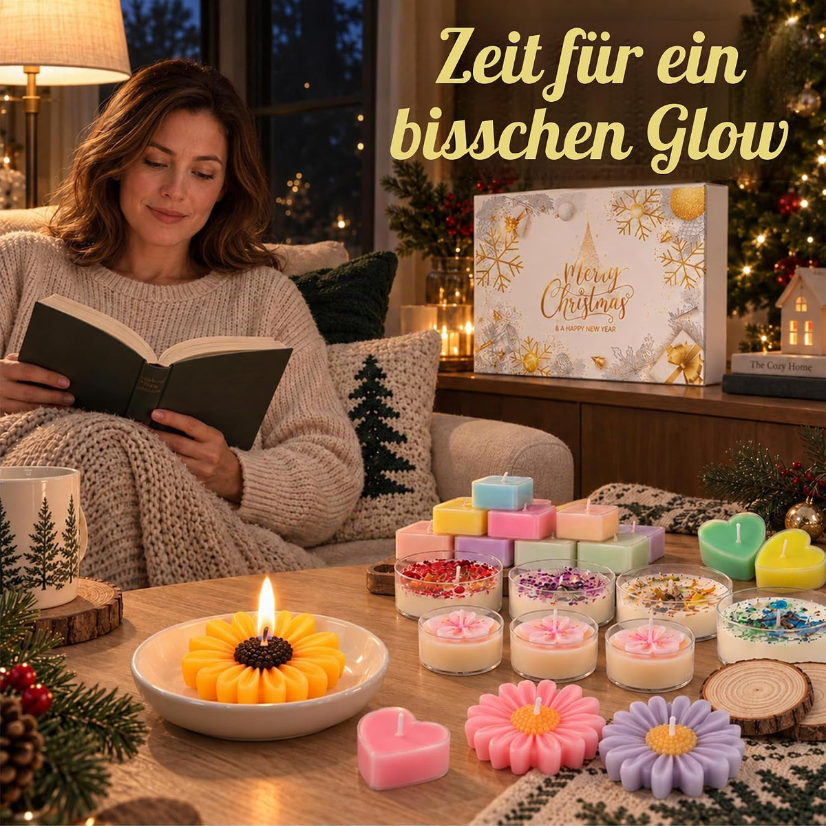 Adventskalender 2026 Frauen , 24 Duftkerzen Weihnachtskalender für Frauen
