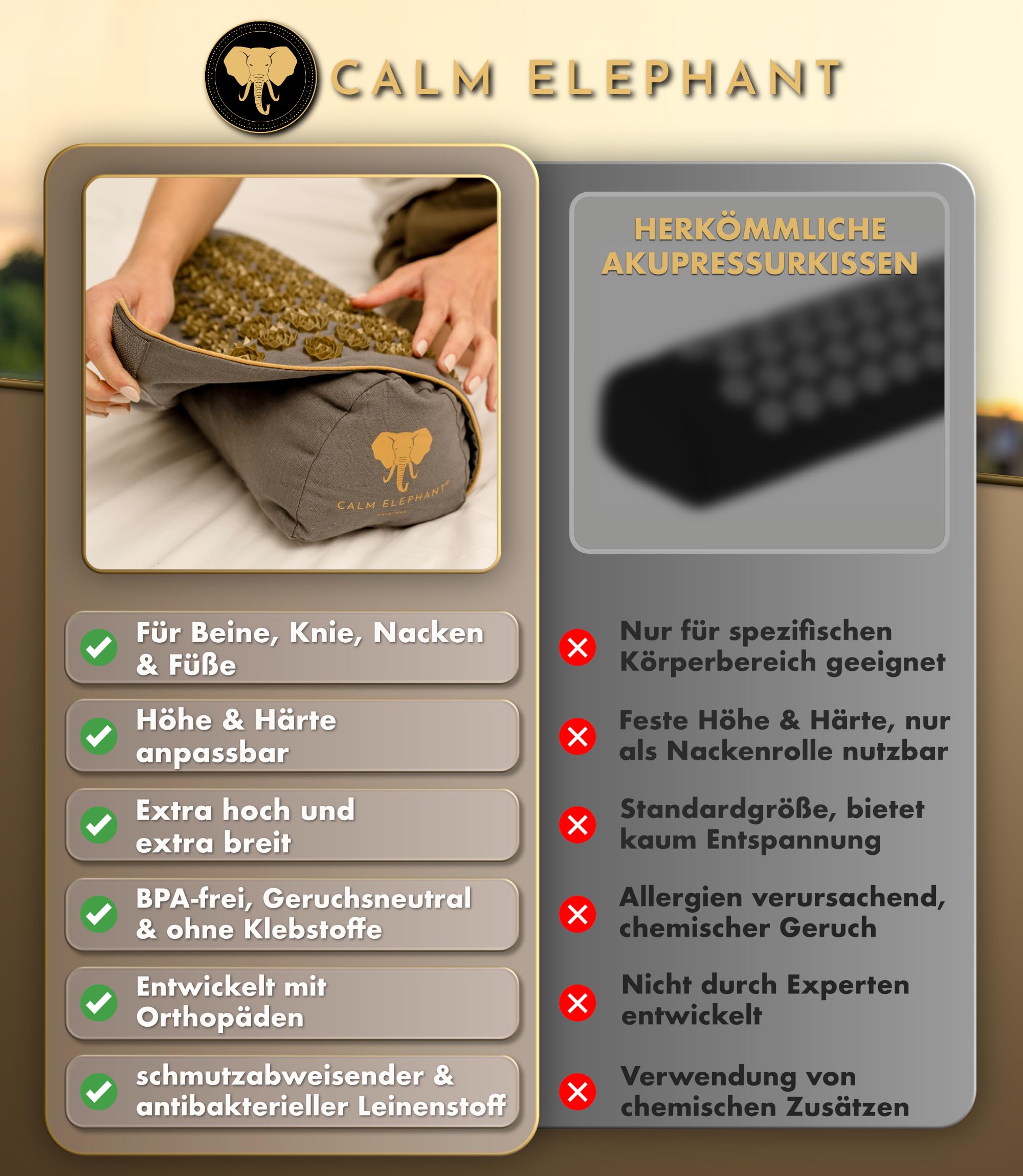 Echte Akupressurmatte mit Kissen XXL Set aus 5 Massagematten Rückenspannung Entlastung Akupunkturmatte mit Wärmefunktion, Lumbalkissen, Doormatte & Tasche, Grau