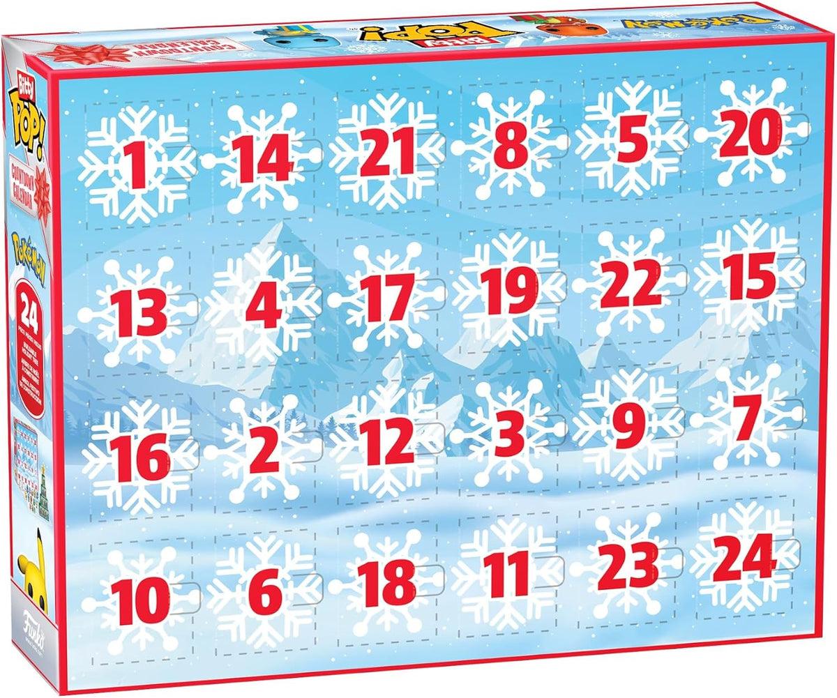 Pokemon - Adventskalender - 24 Tage voller Überraschungen - Sammelbar Vinyl Mini Figures - Mystery-Box - Geschenkidee - Weihnachts-Countdown