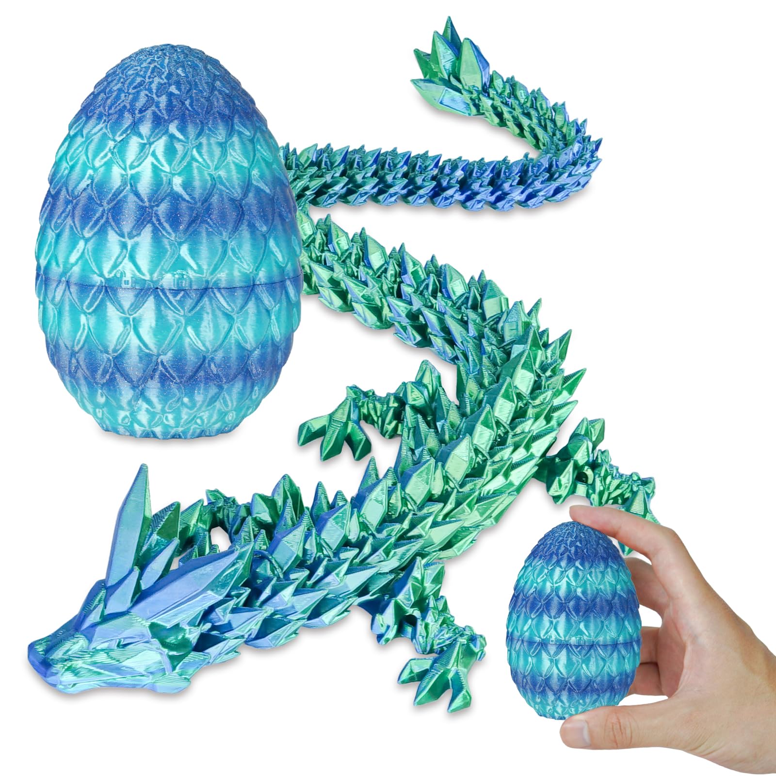 Überraschungseier - Drachenei mit Drachen im Inneren, Geschenke für Kinder und Erwachsene, 3D-gedrucktes Fidget-Spielzeug, perfekt für Weihnachten, Ostern, Geburtstage, Dekoration, Stressabbau