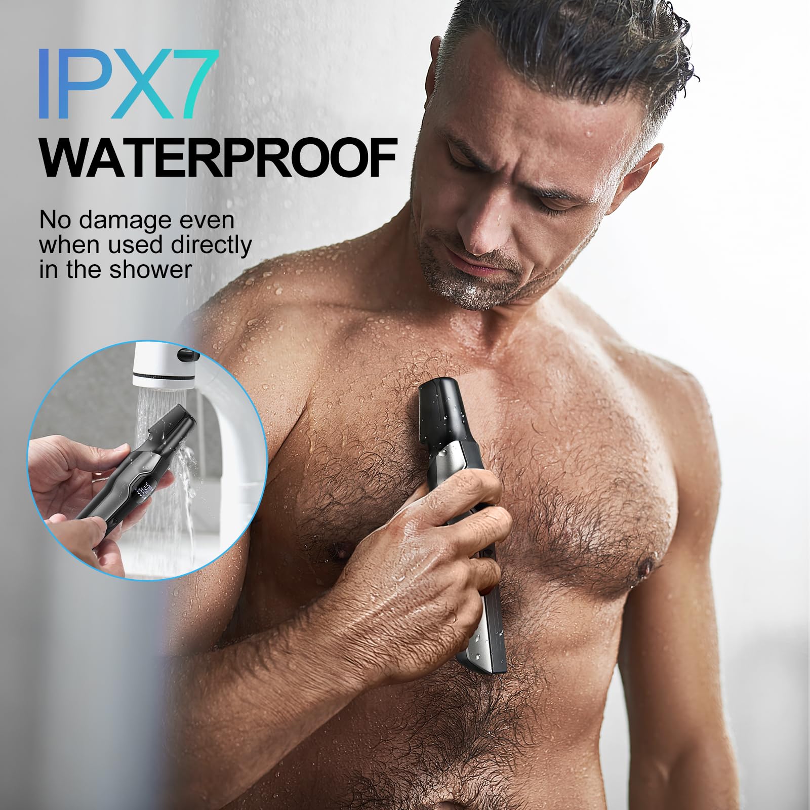 Glatzen Rasierer Herren, kensen Kopfrasierer Glatze Wasserdicht Head Shaver 5D Beweglicher Kopf Rasierer Herren Magnetischer Glatzenschneider Trocken-Und Nassrasur Bald Shaver Typ-C-Anschluss