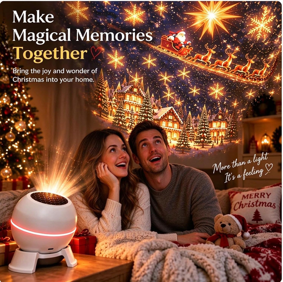 Magical Christmas Projection Night Light, Weihnachtsprojektor (1PCS)