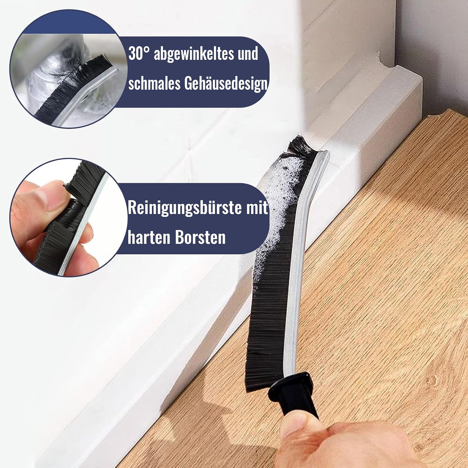 11-teiliges Spaltreinigungsbürsten-Set mit Steifen Borsten Spaltreinigungsbürste und Fugenbürste Eckenreinigungsbürste Setfür Badezimmern Küchenspülen