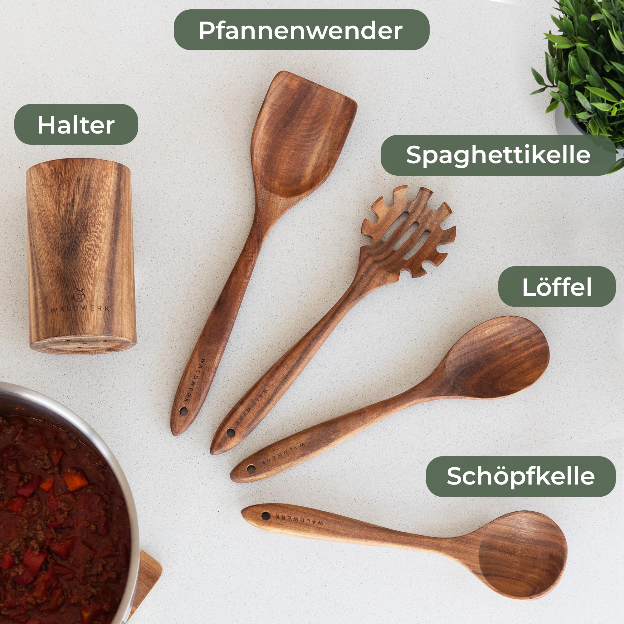 Magnetische Messerstreifen (40 x 5 cm) - Magnetstreifen aus elegantem Akazienholz - Magnetische Messerhalter für schwere Messer - Magnetische Messerstreifen zum Kleben oder Schrauben - Magnetische Messerhalterung