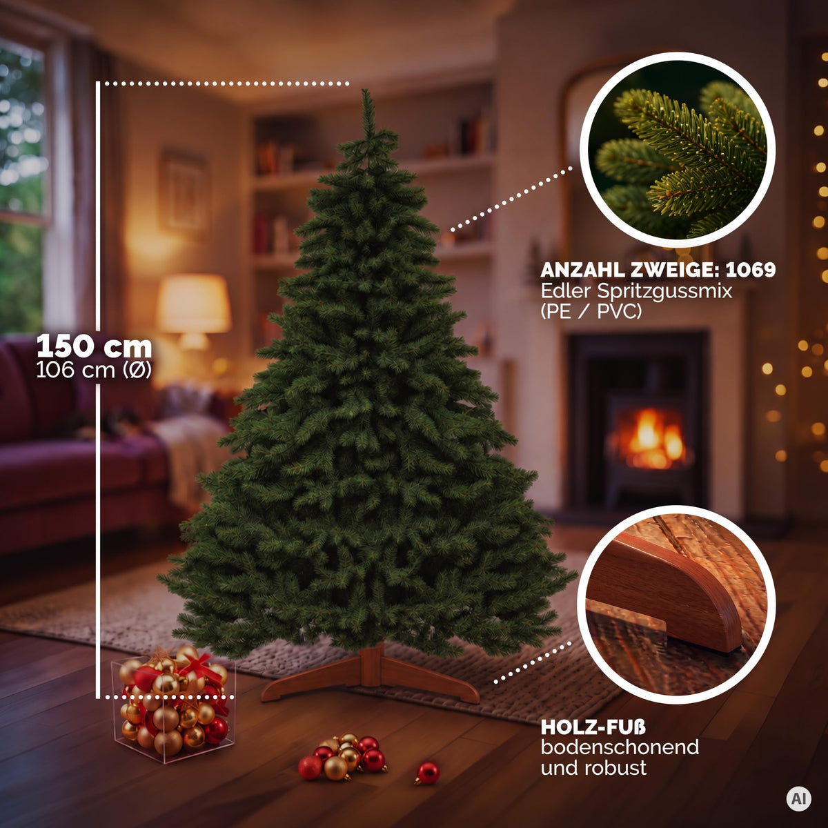 Premium Weihnachtsbaum Künstlich