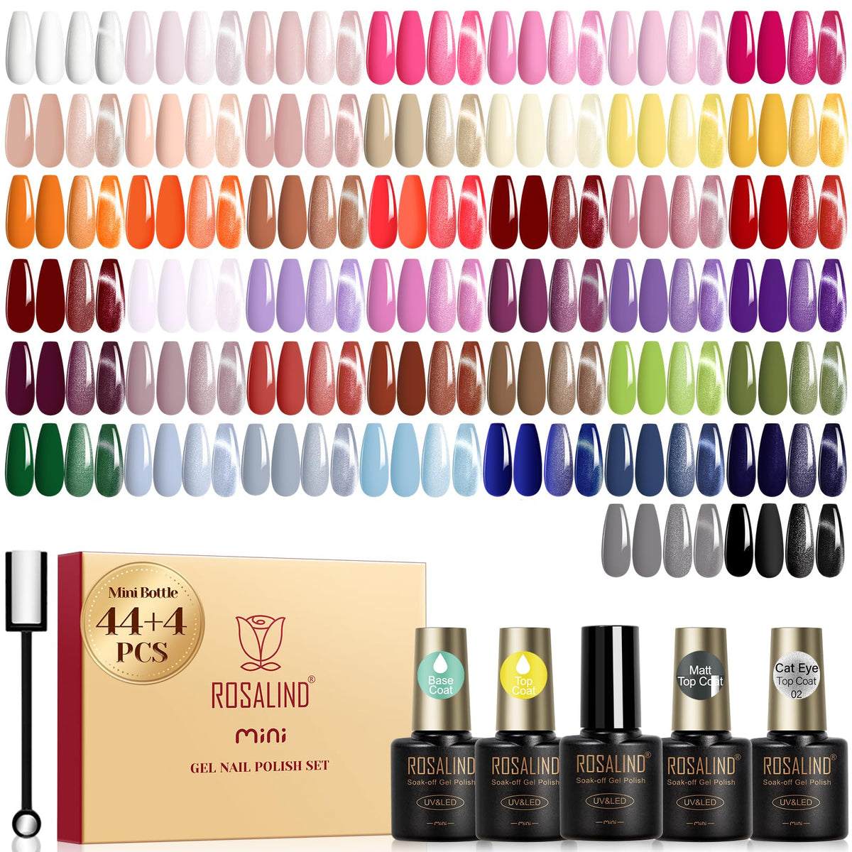 UV Nagellack Set Weiß Rosa Violett Rot Grün Blau Gel