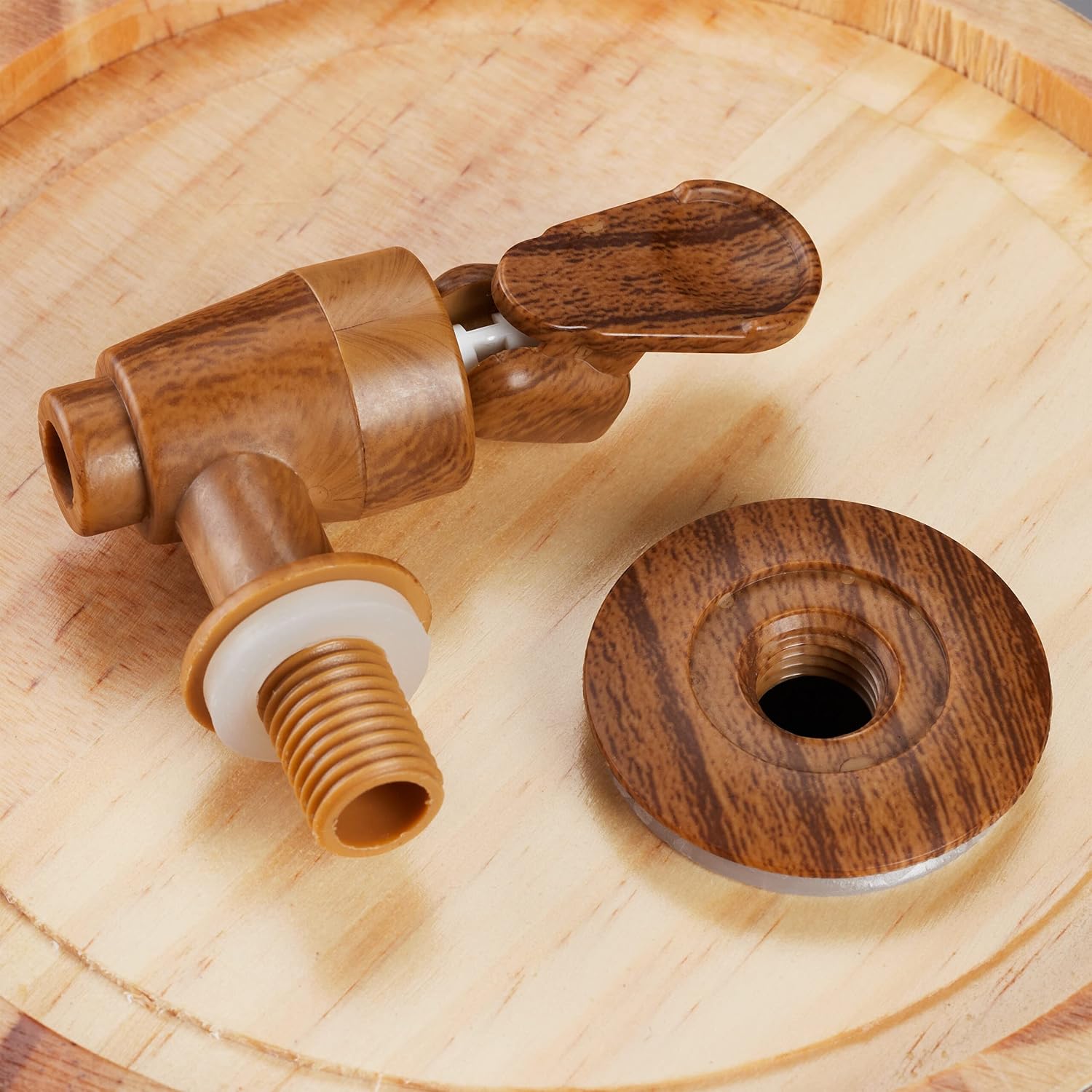Schnapsfass, 2.2 l, Holz, Whiskyfass mit Bock & Zapfhahn, für Whisky, Wein, Spirituosen, Deko Holzfass, Natur
