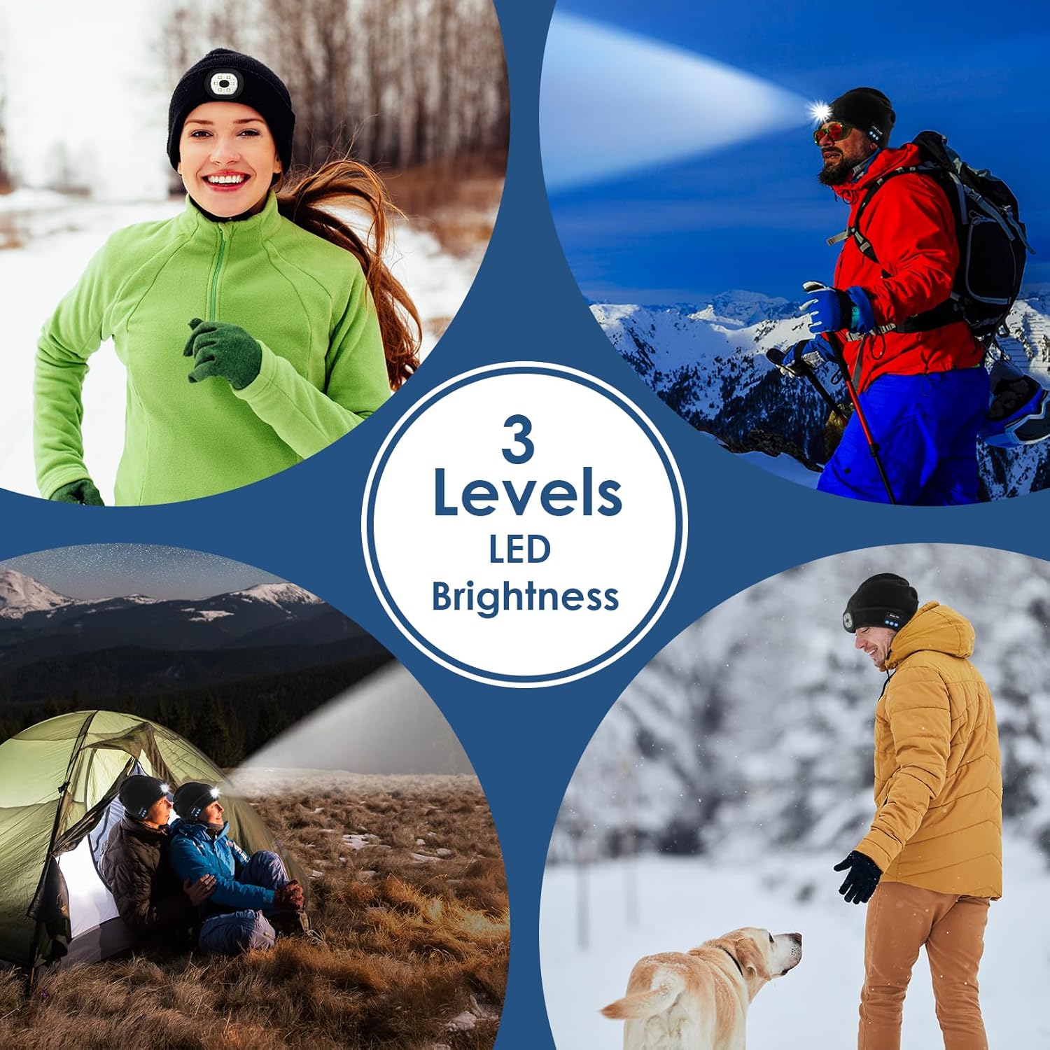 Geschenke für Männer, Geburtstagsgeschenk für Männer, Geschenke für Papa, Männergeschenk, Adventskalenderfüllung, Männer, Gadgets für Männer, Bluetooth Mütze mit LED-Licht