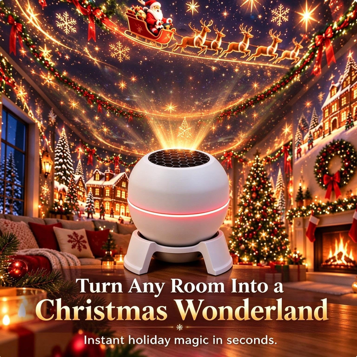 Magical Christmas Projection Night Light, Weihnachtsprojektor (1PCS)